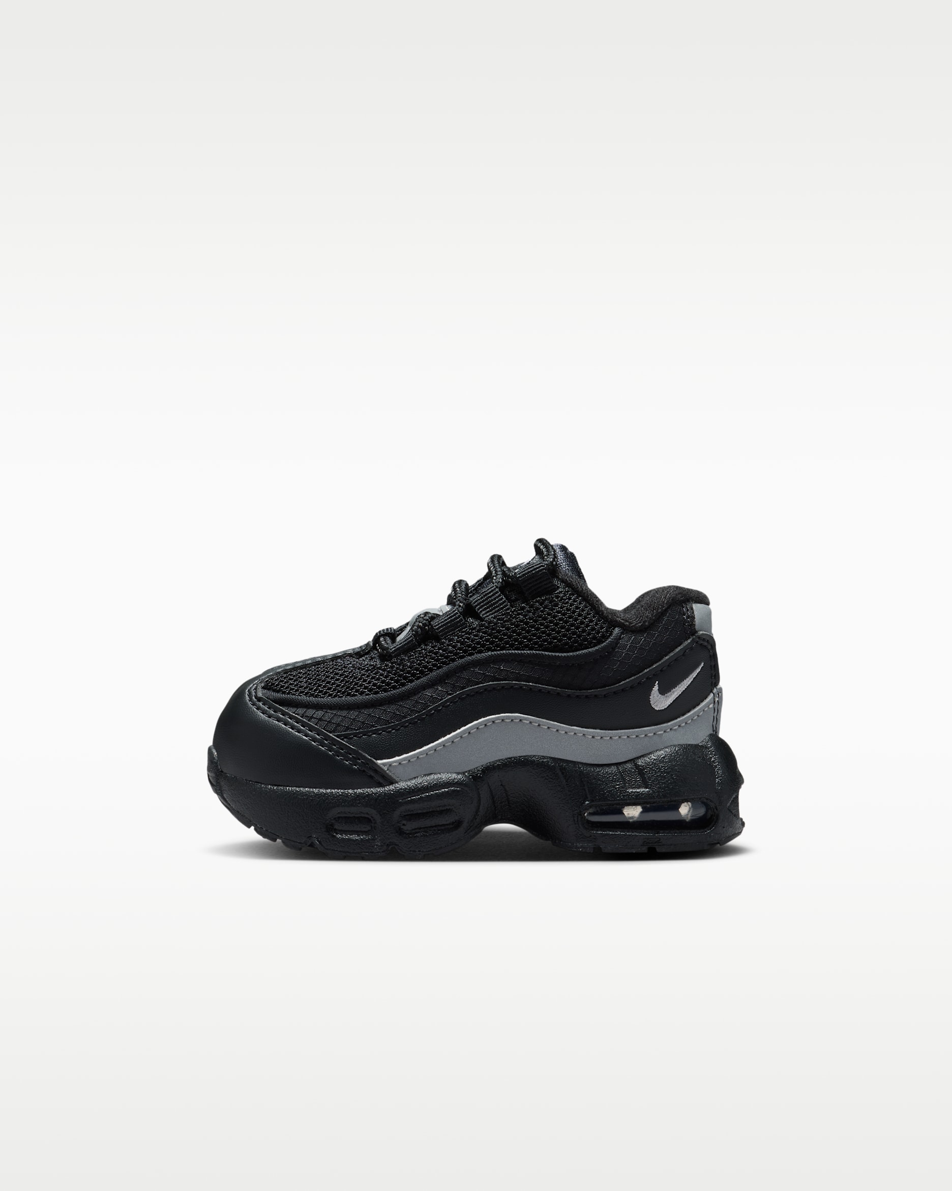 Nike Air Max 95 Recraft Baby/Toddler Shoes - Black/Black/White/Metallic Silver