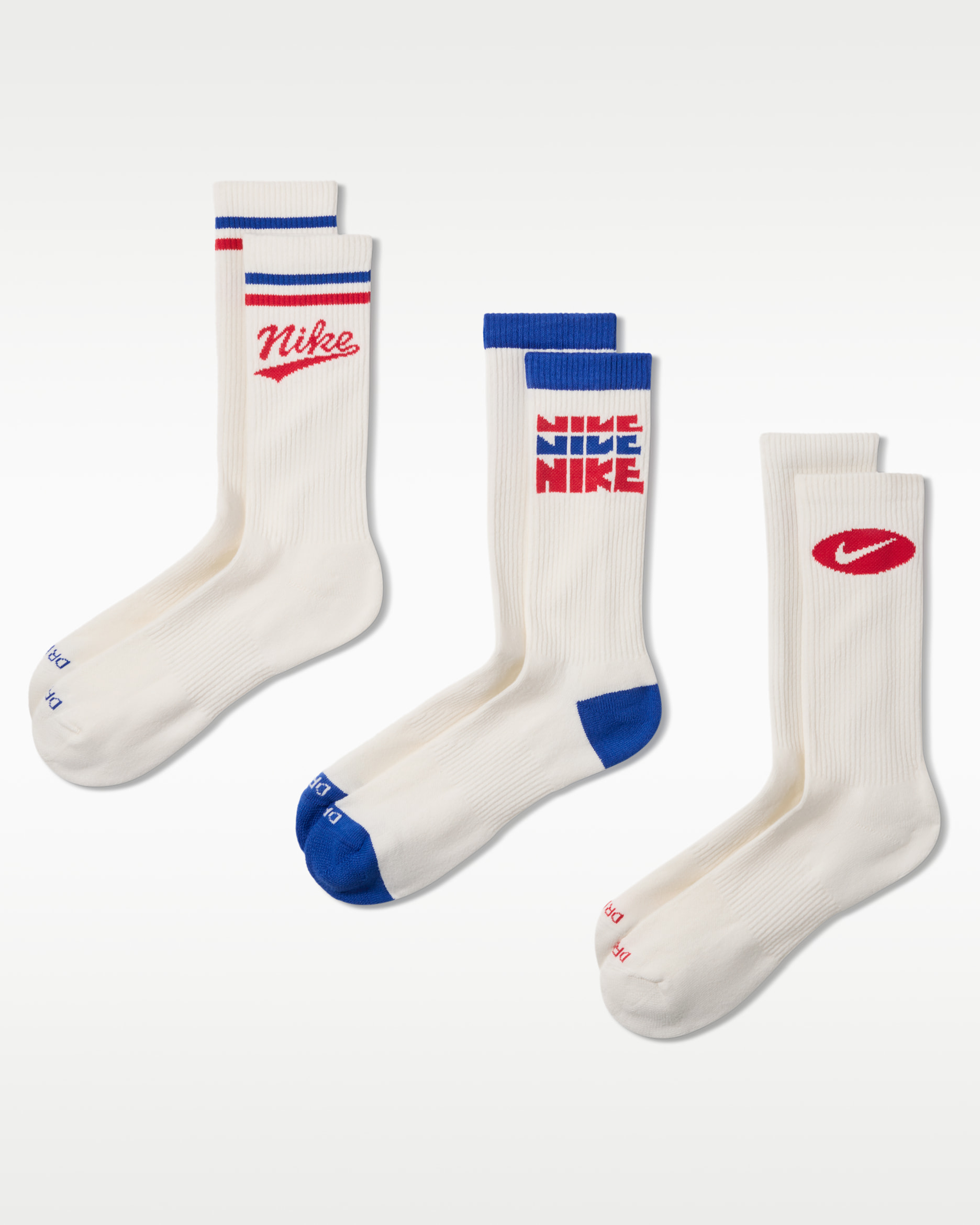 Nike Everyday Plus Crew Socks (3 Pair) - Multi-Color