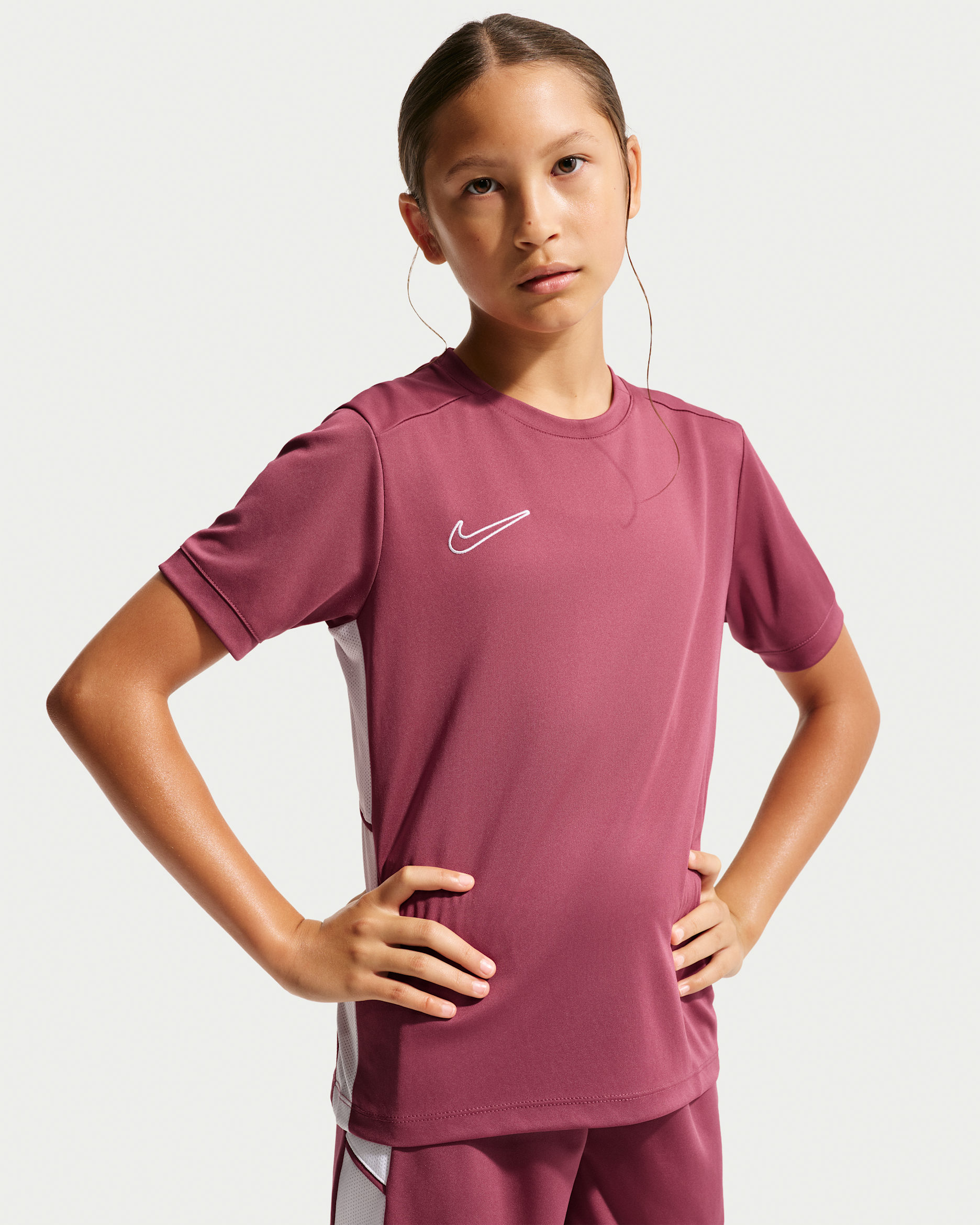Nike Academy Dri-FIT voetbaltop voor meisjes - Pink Smoke/Wit/Pink Smoke/Wit