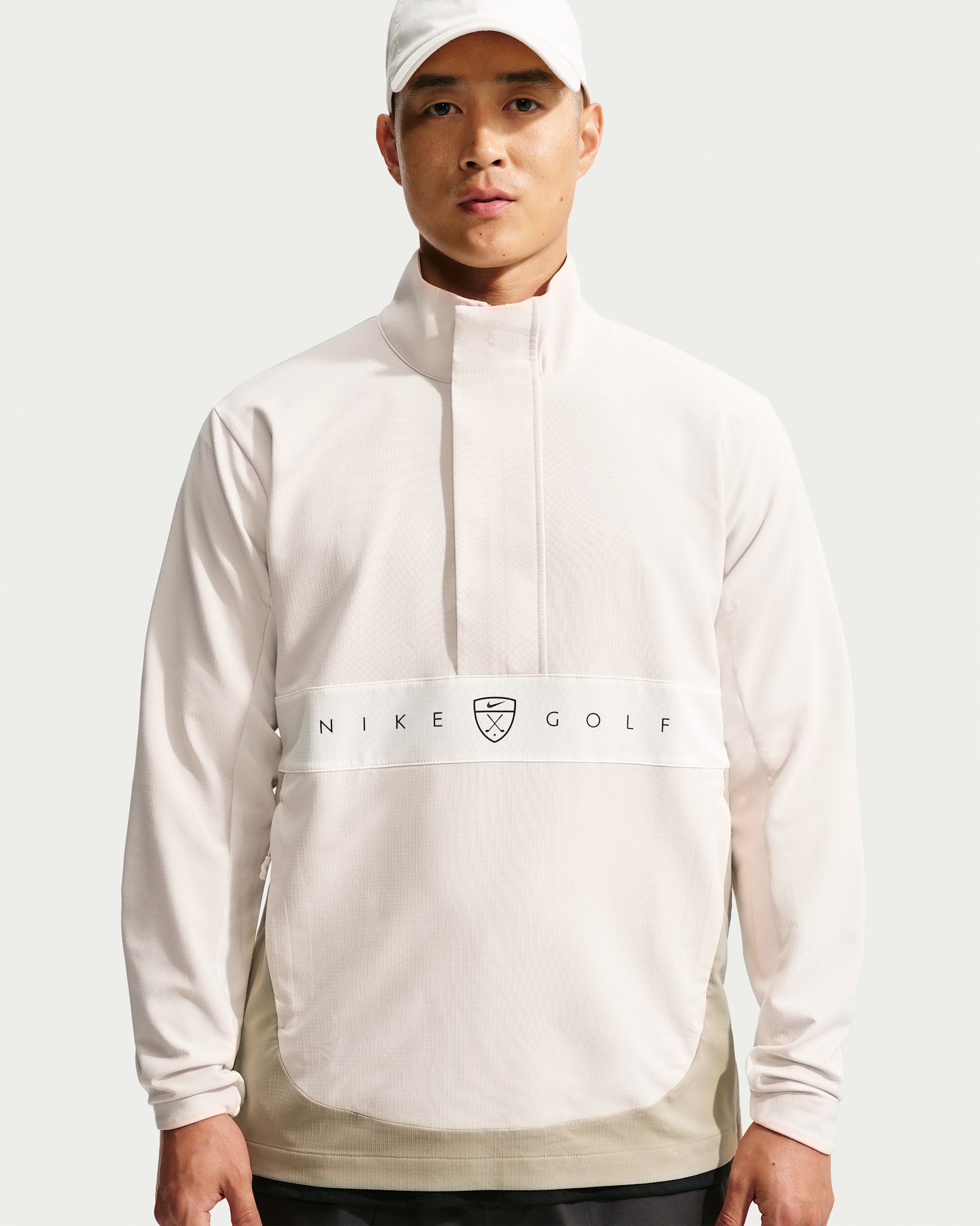 Nike Men's Repel Golf Jacket - Light Orewood Brown/Limestone/Sail/Black