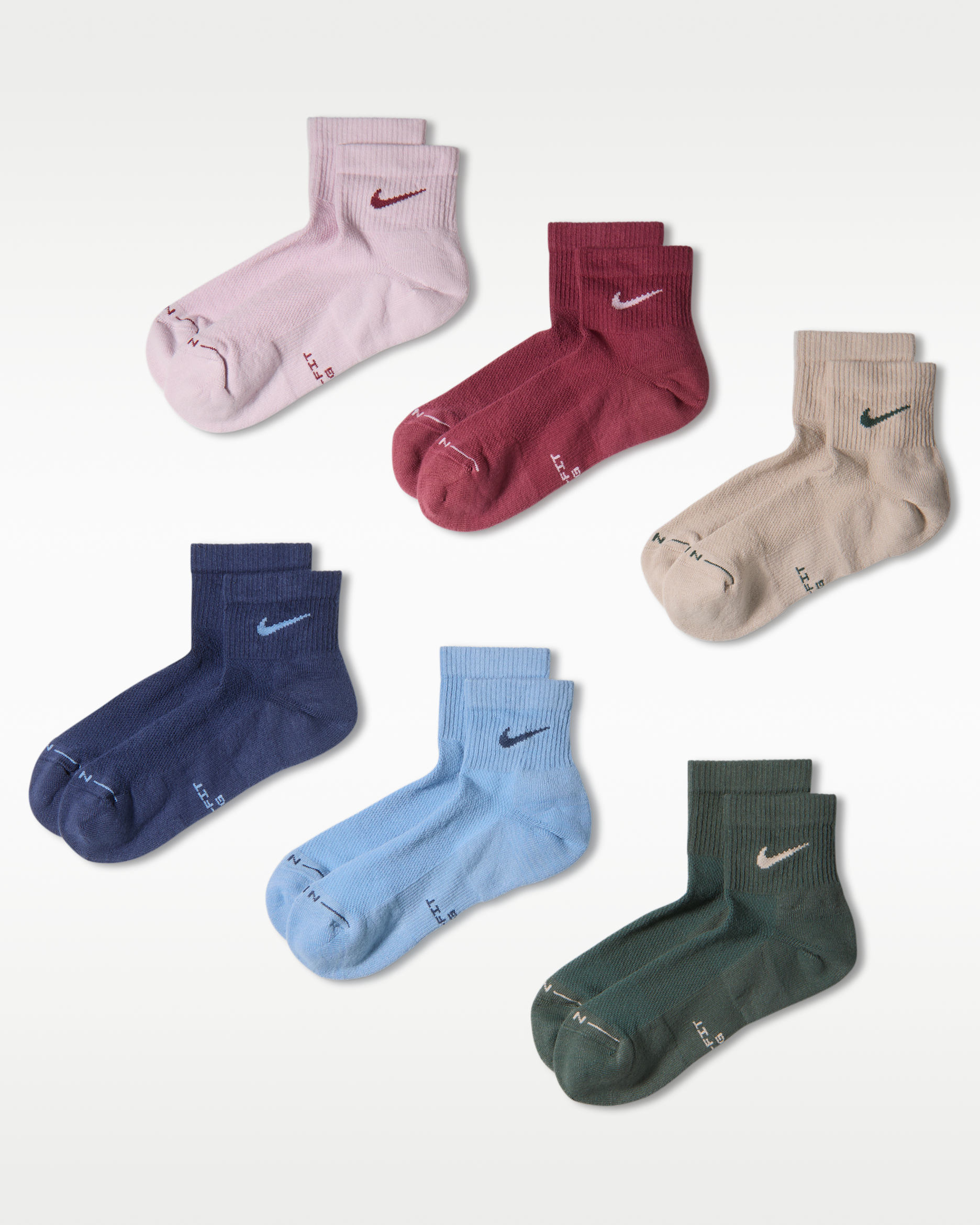 Nike Everyday Elevated Ankle Socks (6 Pairs) - Multi-Colour