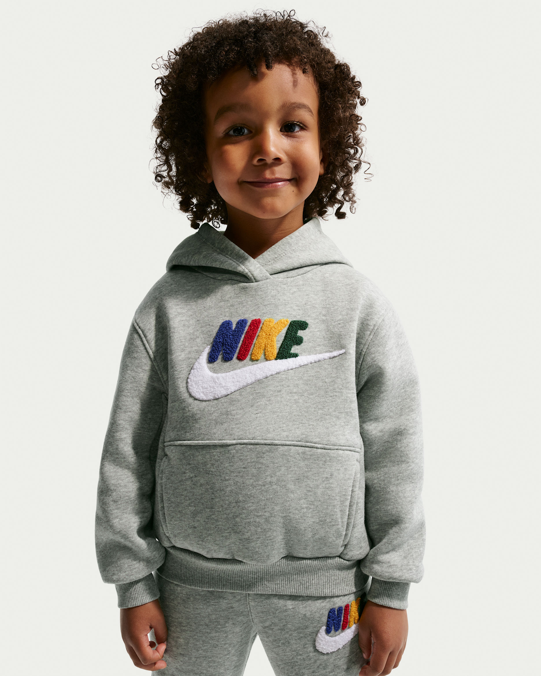 Nike Club Chenille Toddler Pullover Hoodie - Dark Grey Heather