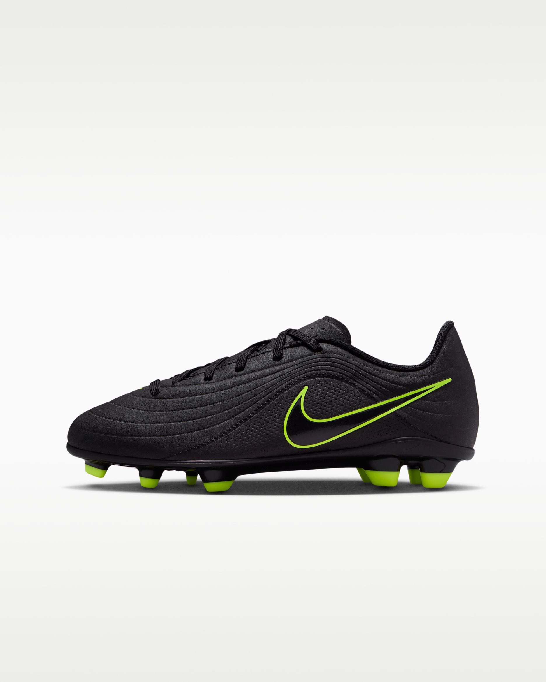 Nike Jr. Tiempo Maestro Club Big Kids' Multi-Ground Low-Top Soccer Cleats - Black/Volt/Black