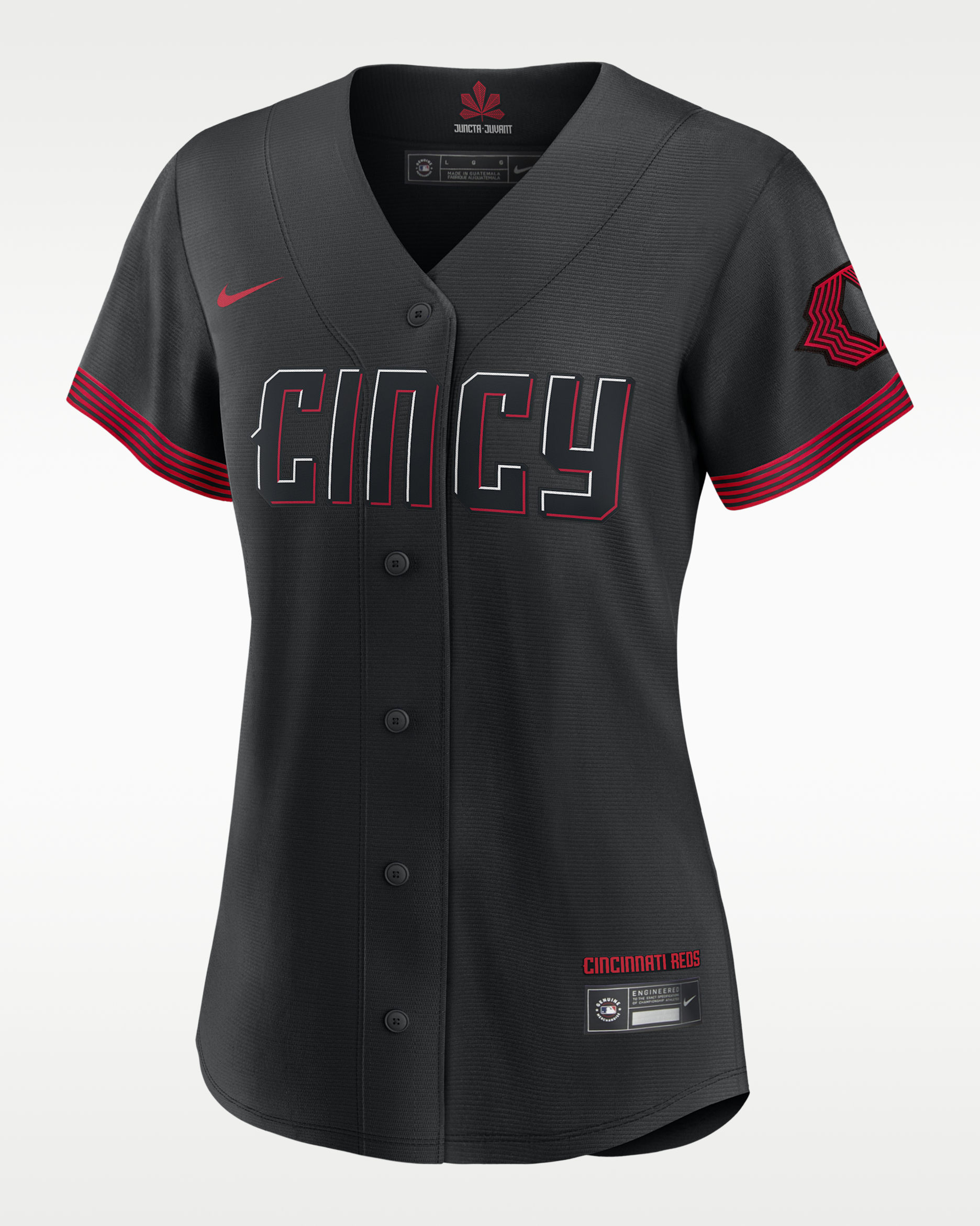 MLB Cincinnati Reds City Connect (Barry Larkin) Women's Replica Baseball Jersey - Black