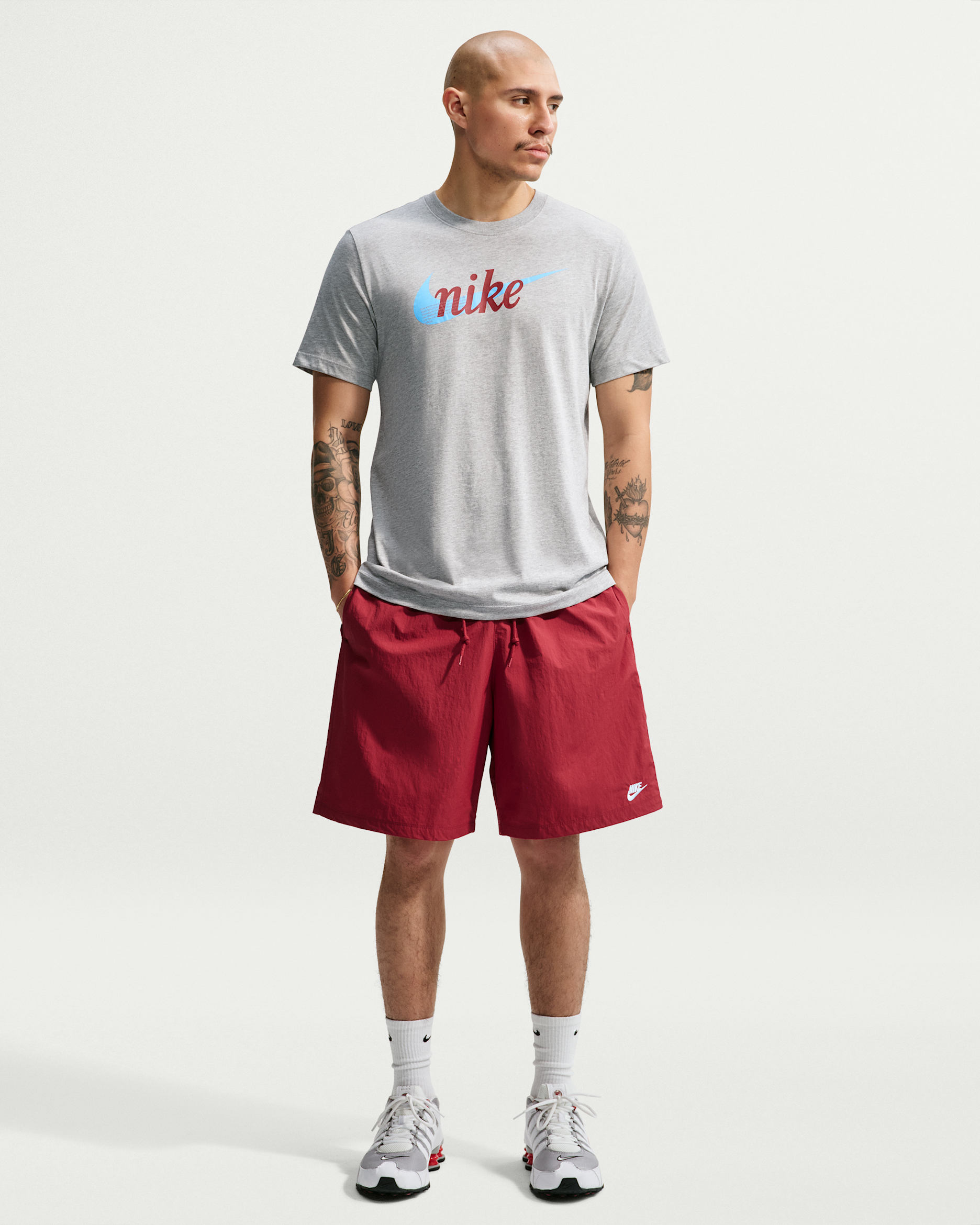Nike Sportswear Club Men's Sport Shorts - Tough Red/White