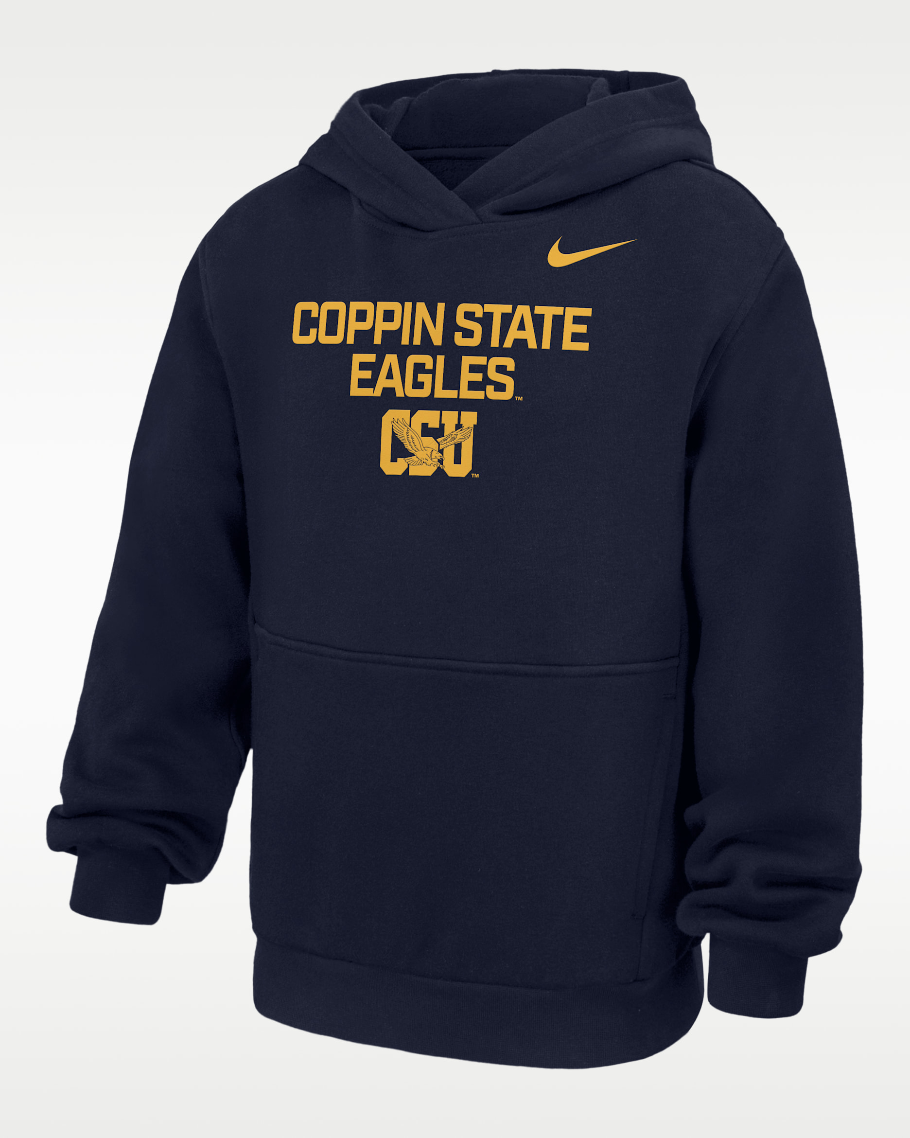Nike College (Coppin State University) Big Kids' Club Fleece Pullover Hoodie - College Navy