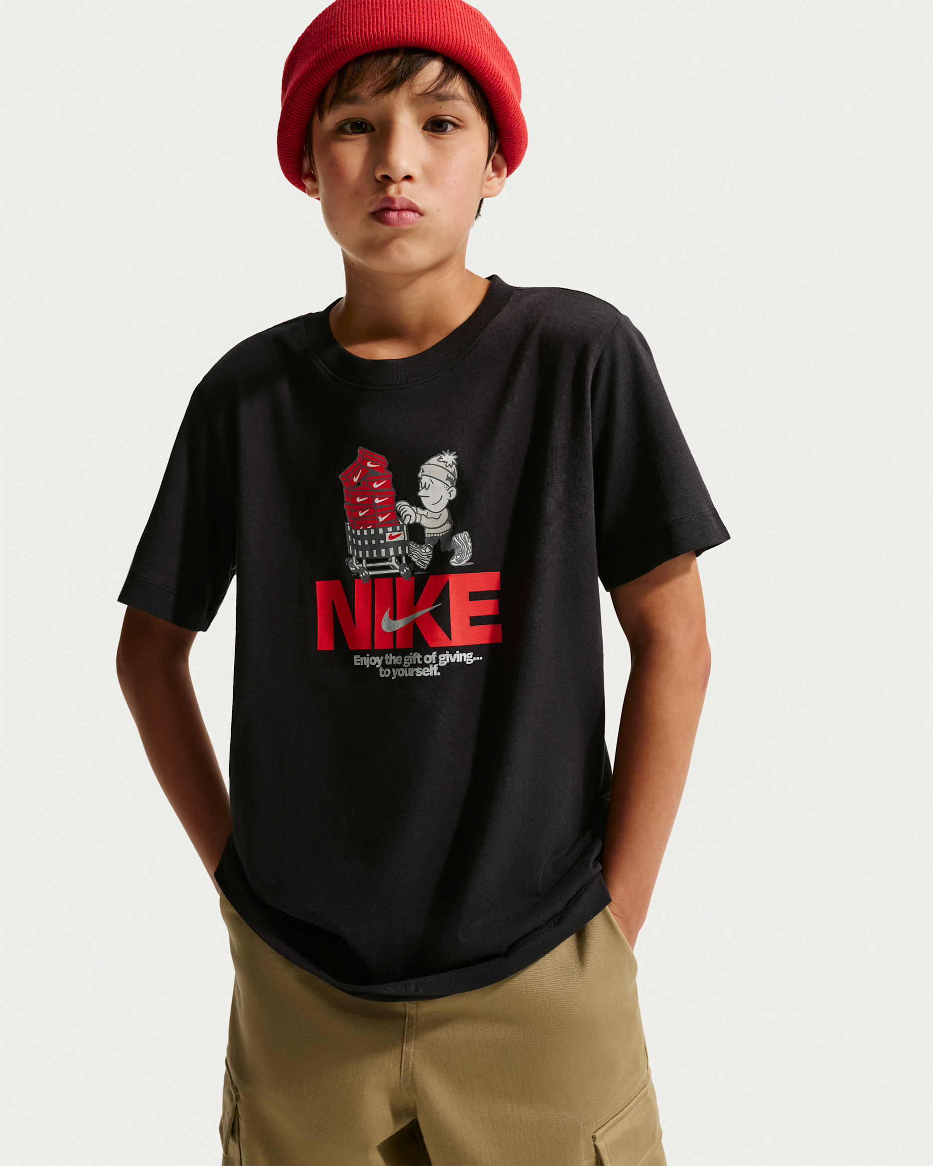 Nike Sportswear Big Kids' T-Shirt - Black