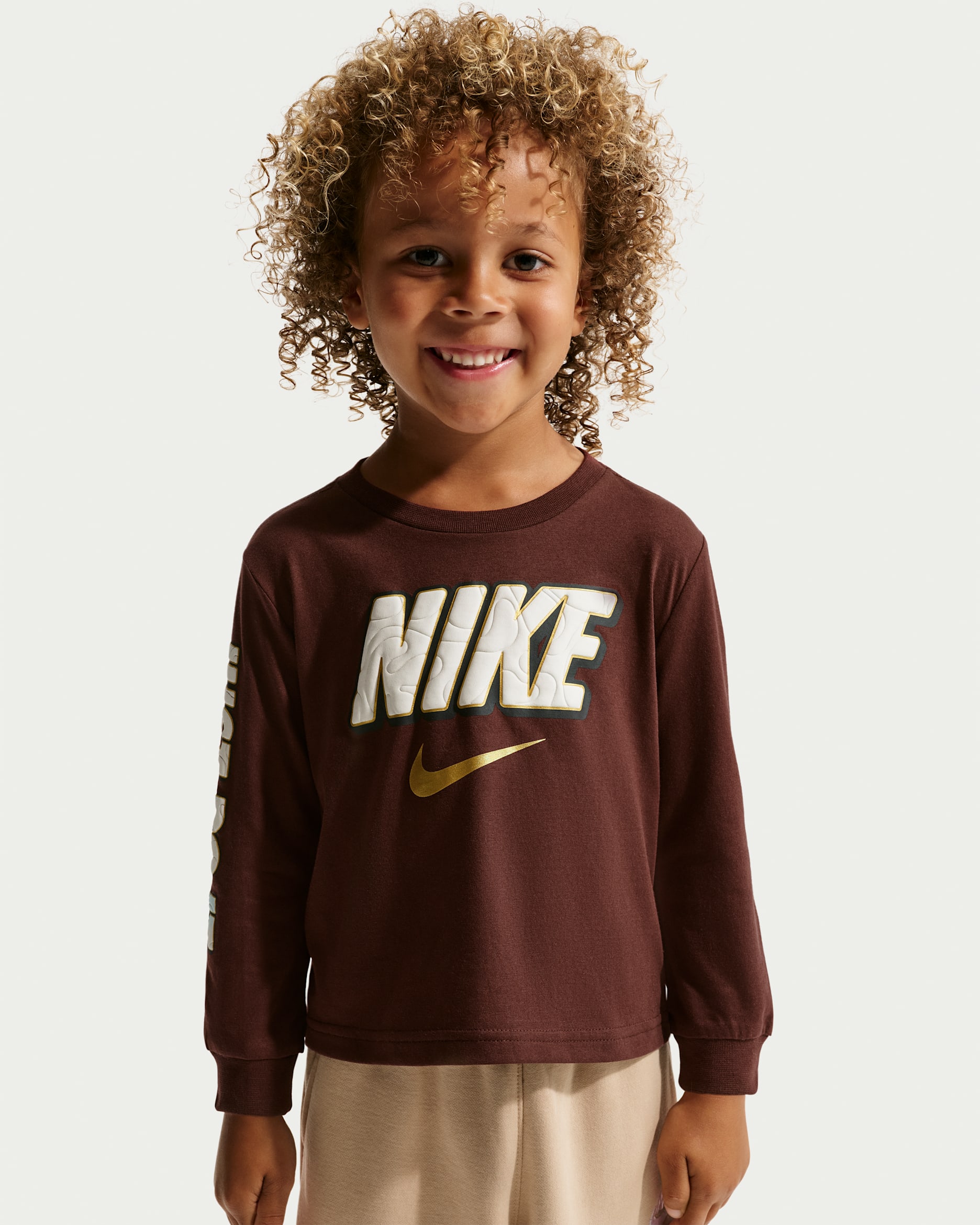 Nike Sportswear Toddler Frosted Futura Long-Sleeve T-Shirt - Mystic Dates