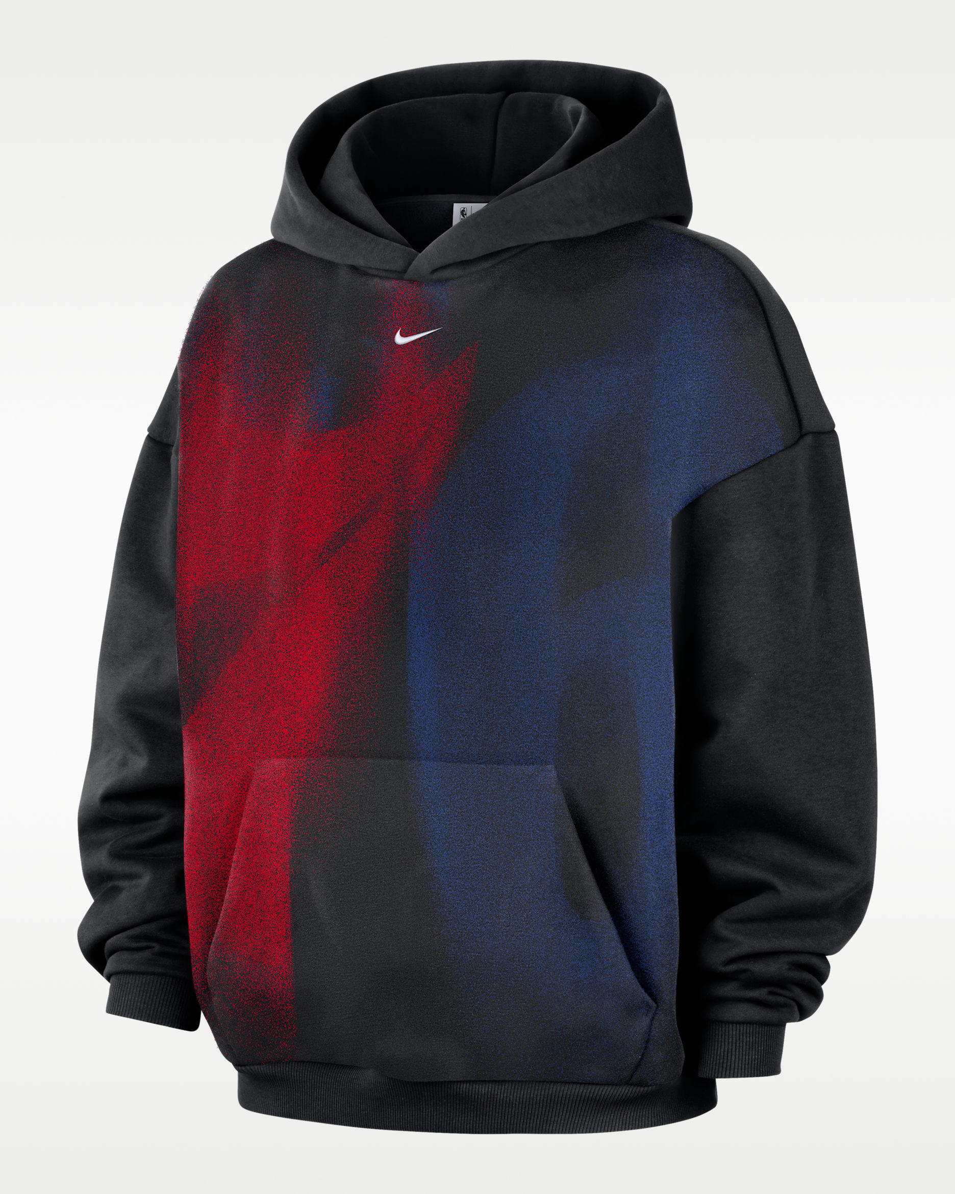Philadelphia 76ers Standard Issue Men's Fleece Basketball Hoodie - Black/White