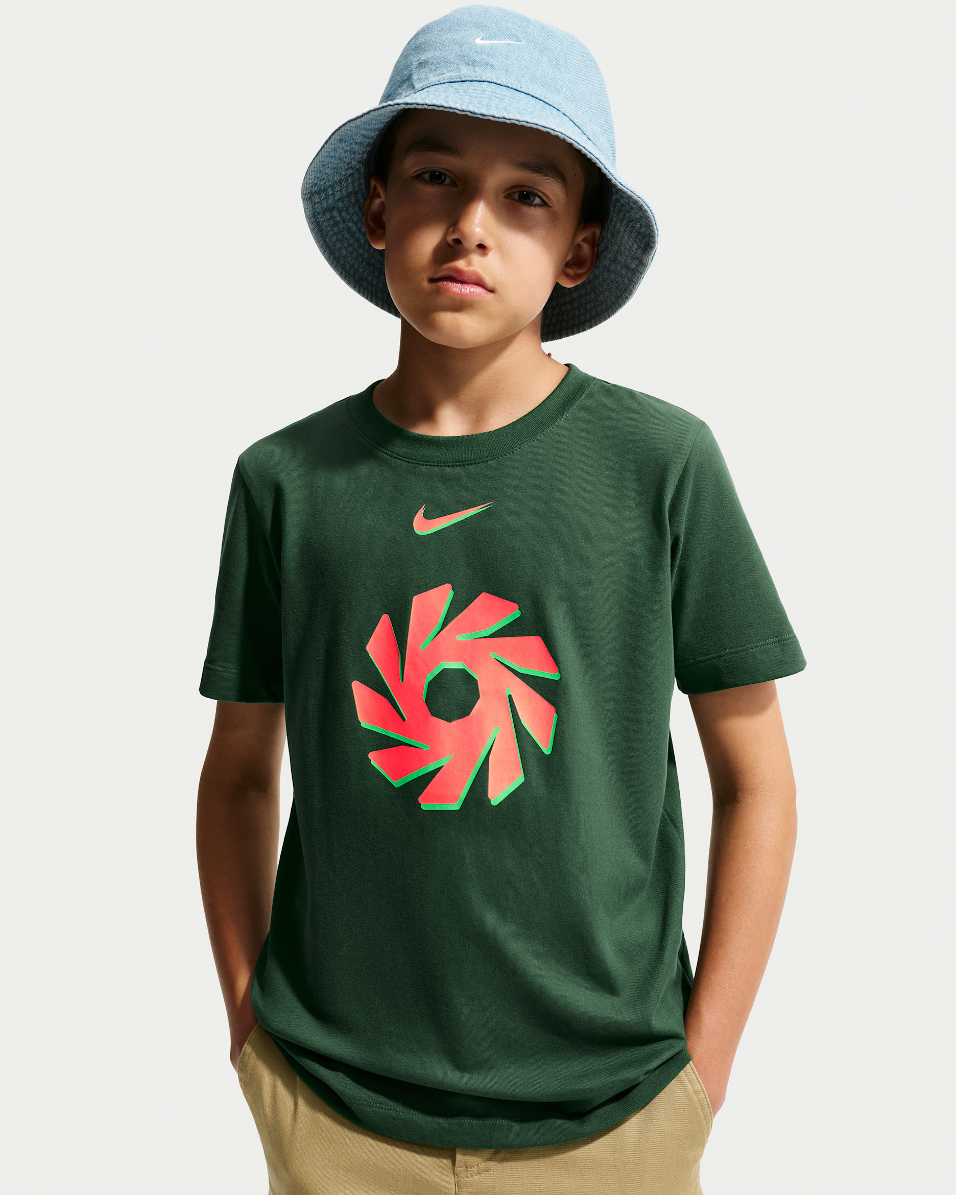 Nike Older Kids' Dri-FIT T-Shirt - Fir