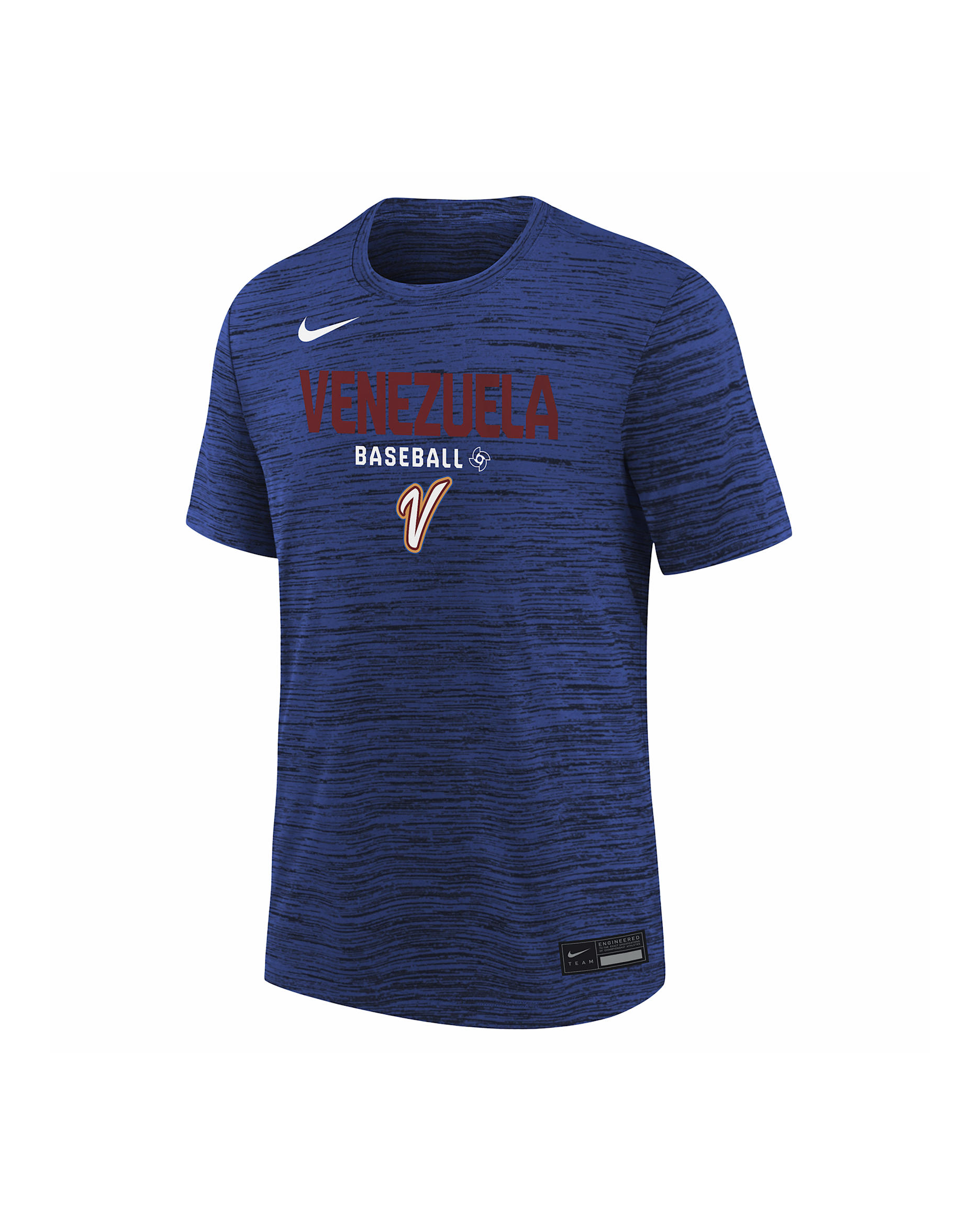 Venezuela National Baseball Team 2026 World Baseball Classic Velocity Youth Nike Dri-FIT T-Shirt - Rush Blue