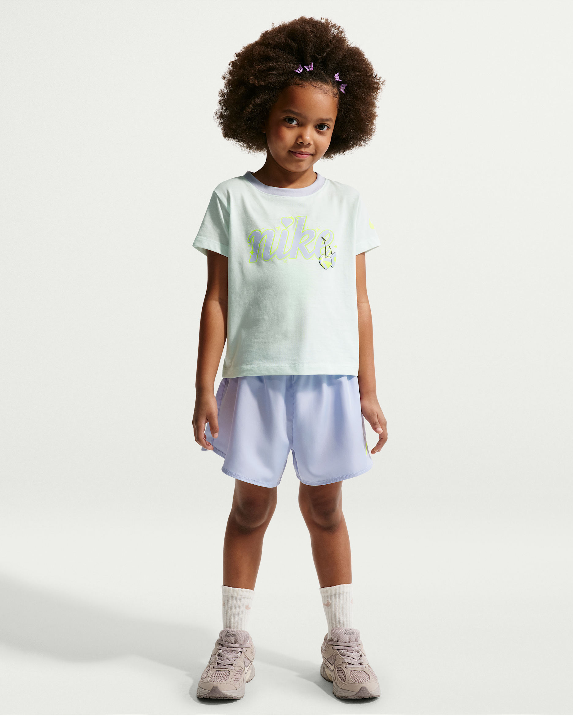 Nike Little Kids' Dri-FIT T-Shirt and Crossover Shorts Set - Ghost