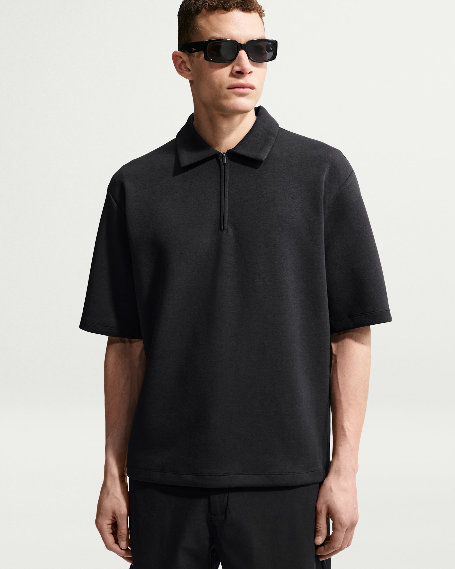 Nike 24.7 ImpossiblySoft Men's Dri-FIT 1/4-Zip Polo - Black/Dark Smoke Grey