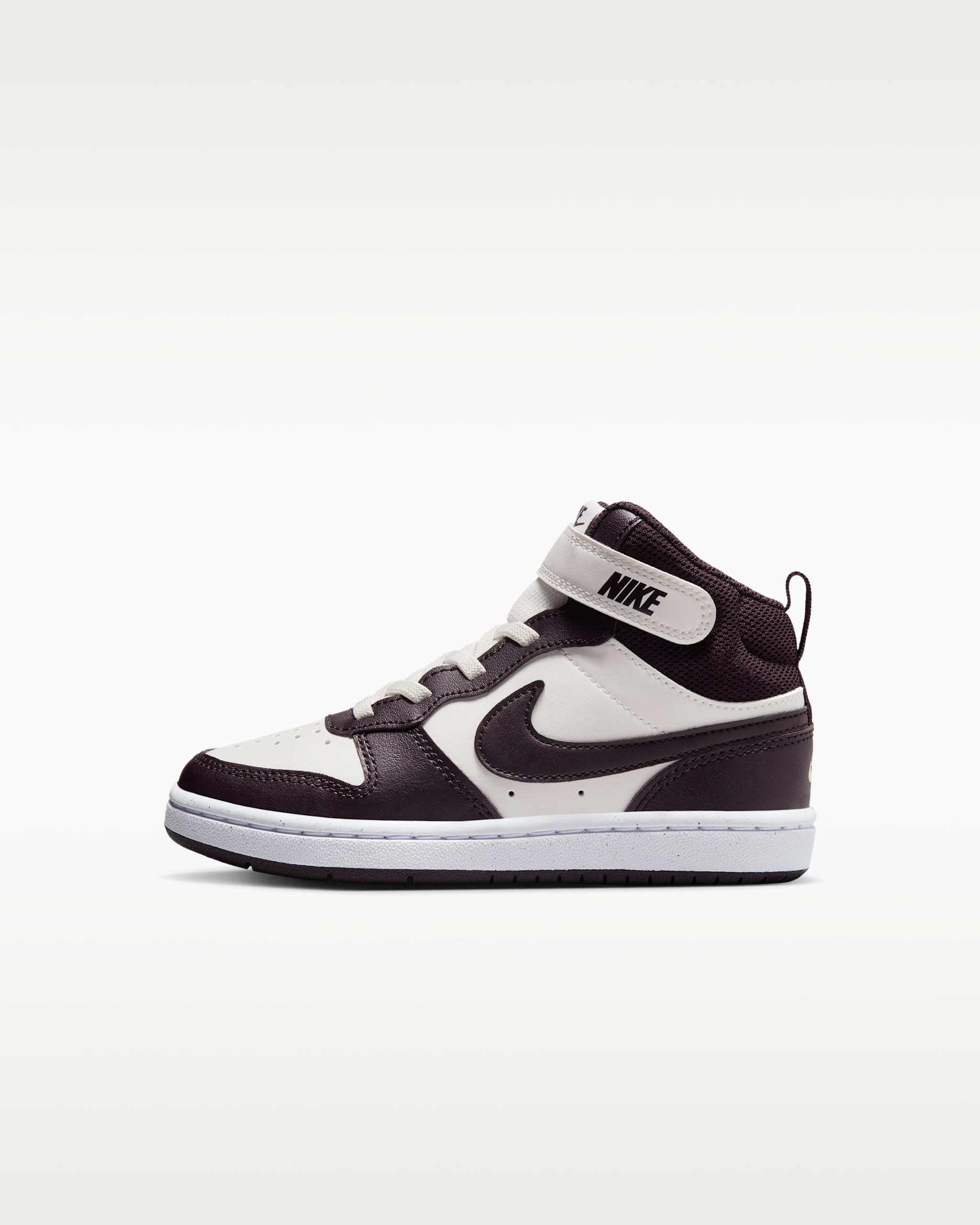 Tenis para niños de preescolar Nike Court Borough Mid 2 - Vela/Blanco/Burdeos ceniza