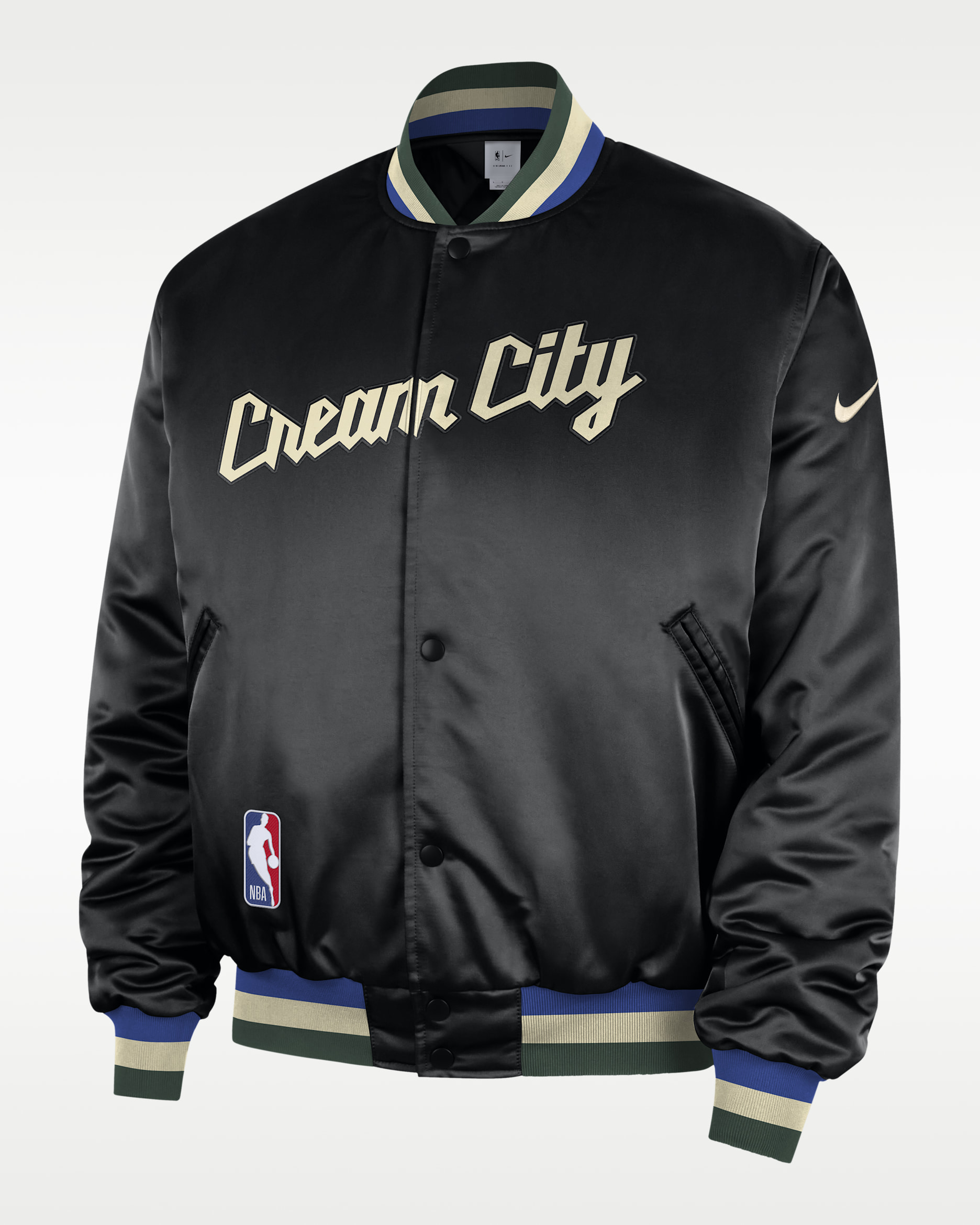 Milwaukee Bucks City Edition Men's Nike NBA Premium Jacket - Black