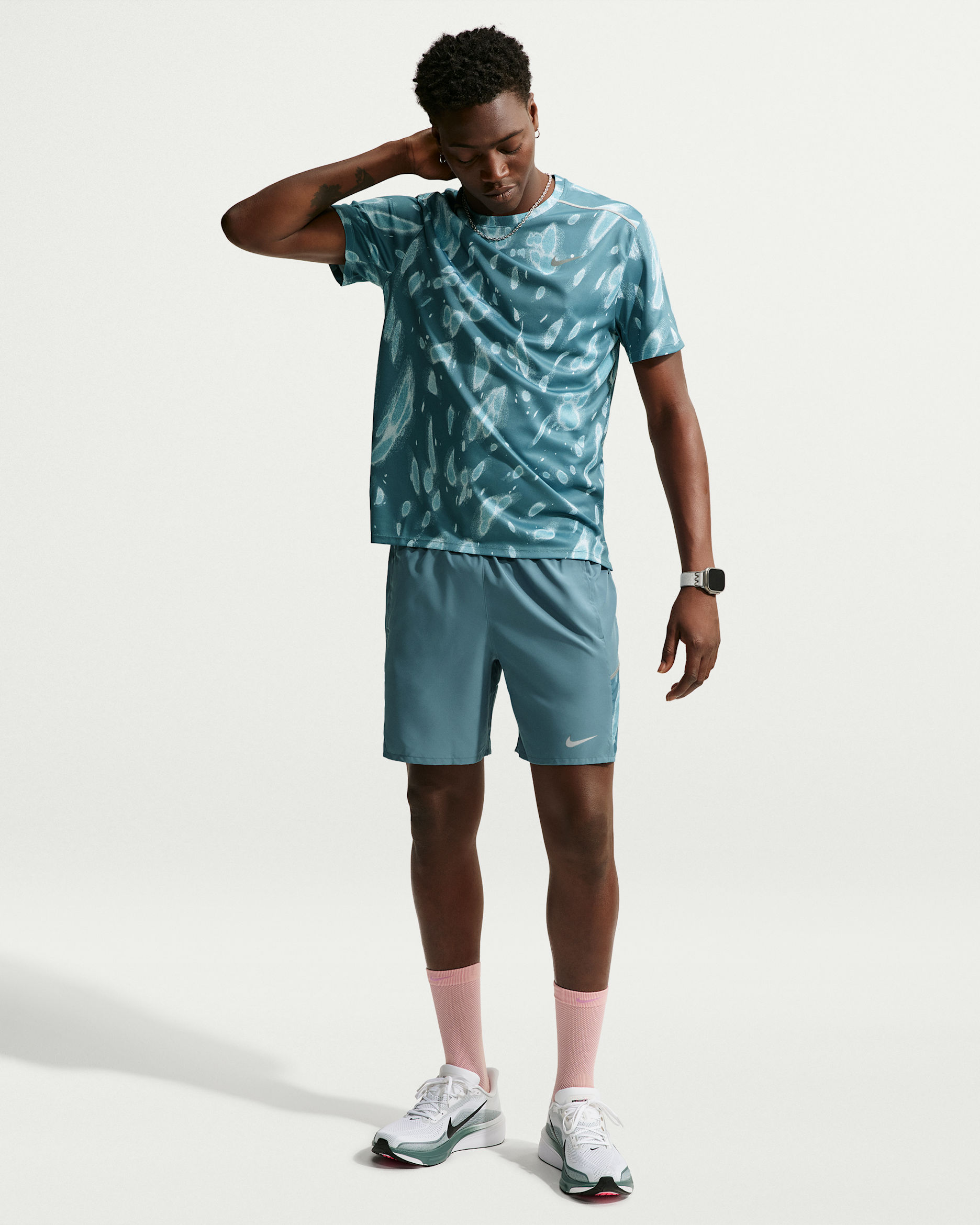 Shorts da running Dri-FIT con slip foderati 18 cm Dri-FIT Nike Miler – Uomo - Smokey Blue/Cerulean