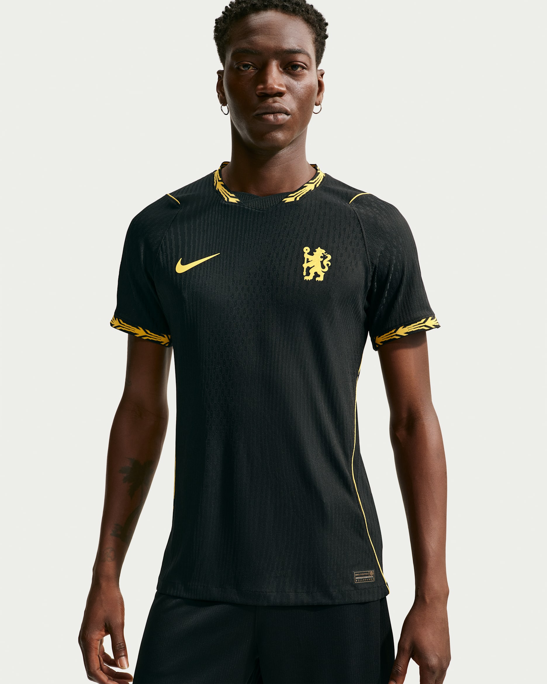 FC Chelsea 2026/27 Match Away Nike Aero-FIT authentisches Fußballtrikot (Herren) - Schwarz/Midwest Gold/Midwest Gold