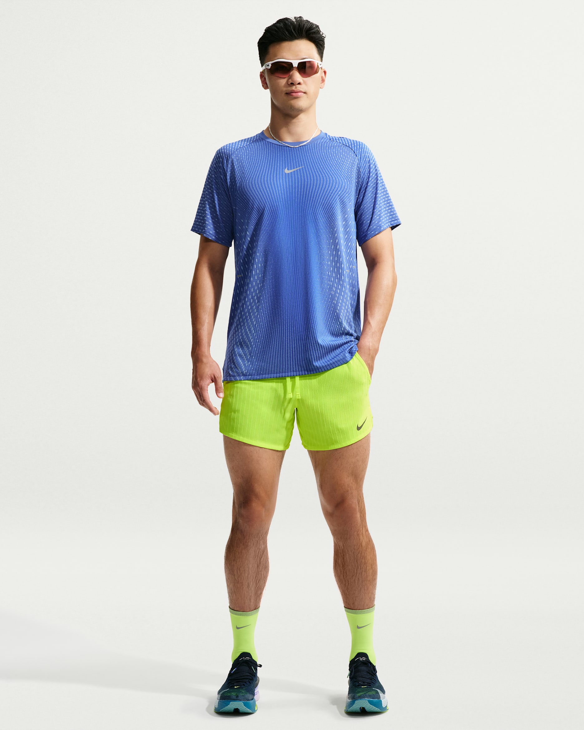 Nike Stride Men's Aero-FIT 12.5cm (approx.) Brief-Lined Running Shorts - Volt