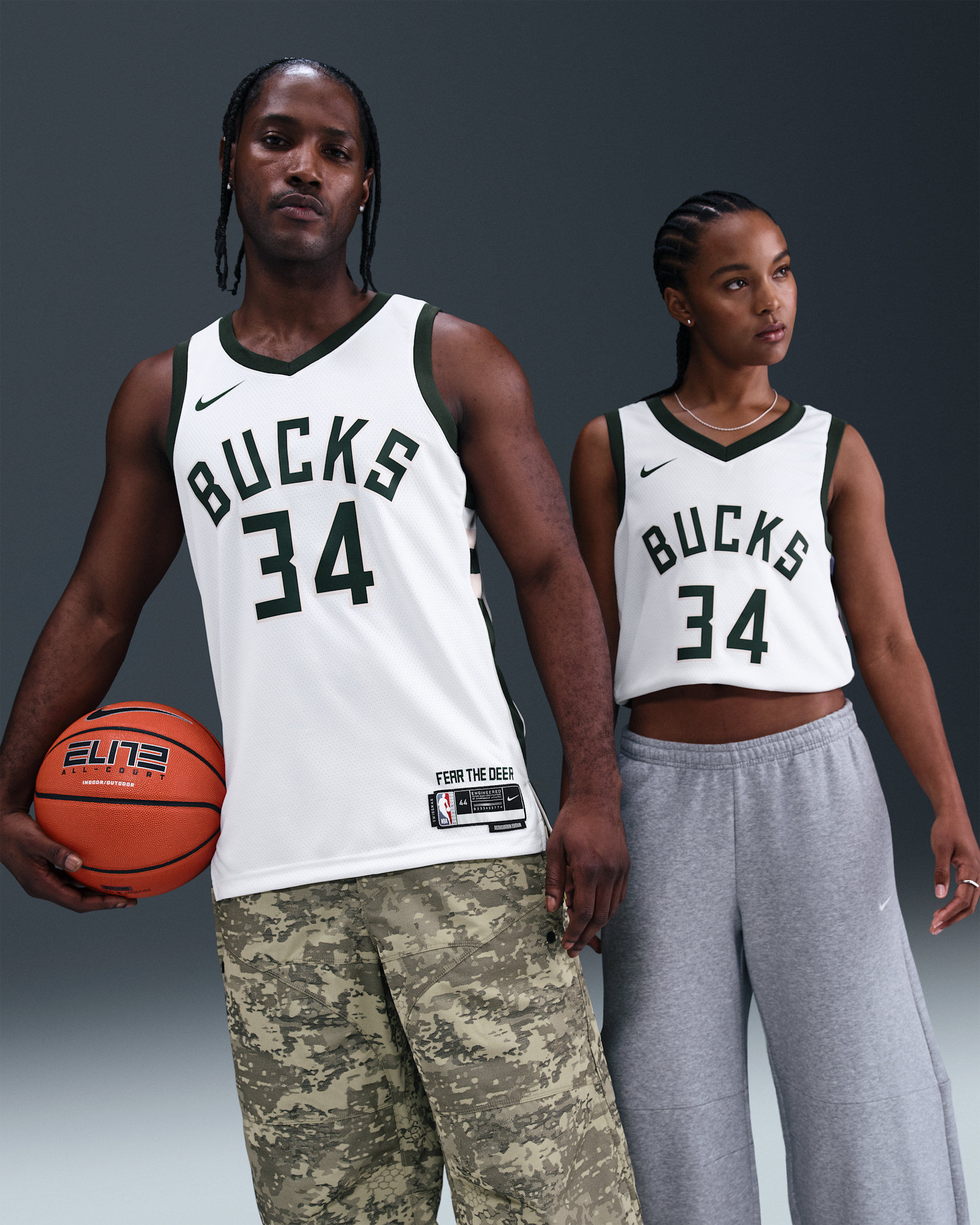 เสื้อแข่งผู้ชาย Nike Dri-FIT NBA Swingman Milwaukee Bucks Association Edition - ขาว