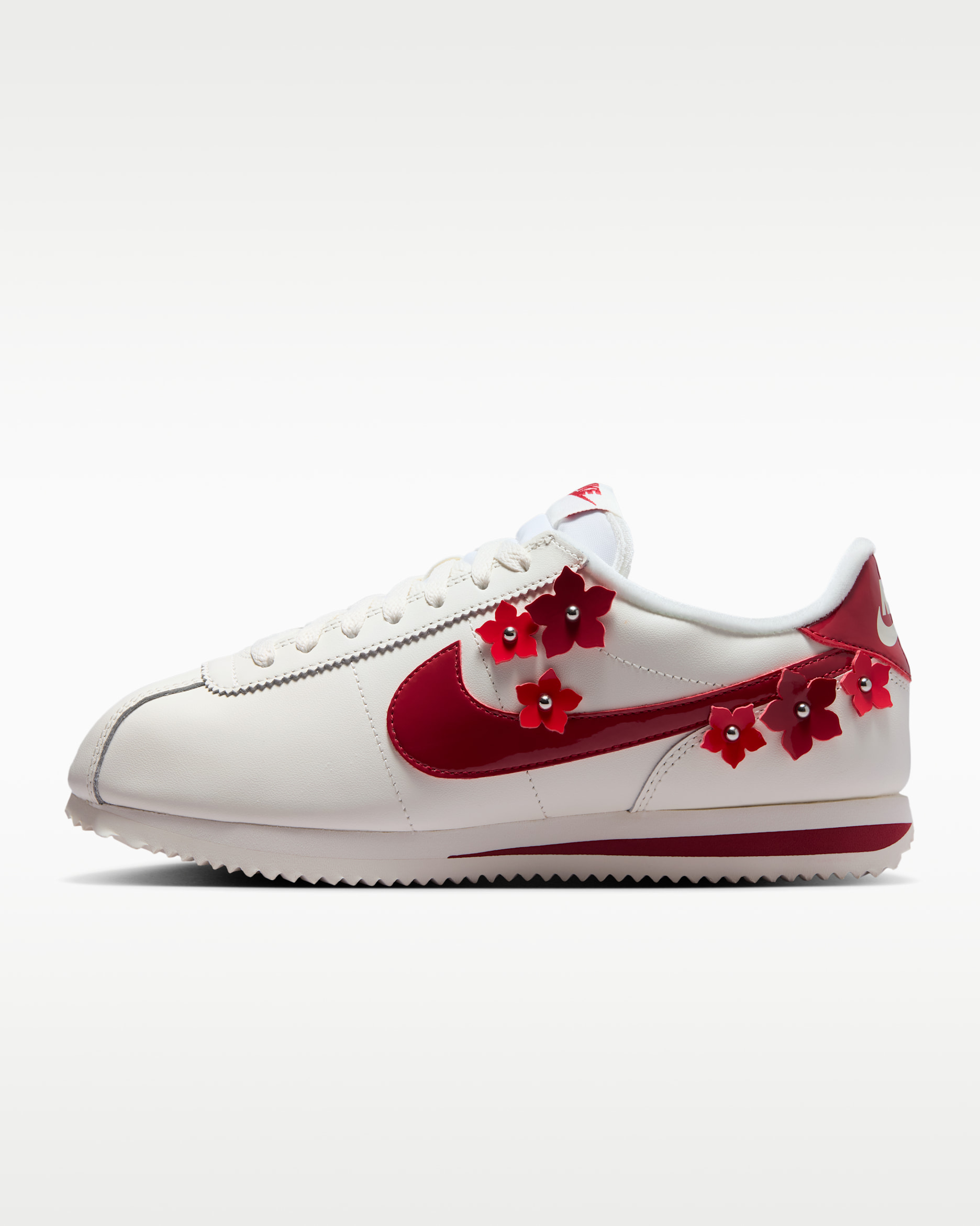 Nike Cortez Leather Damenschuh - Sail/Sail/University Red/Tough Red