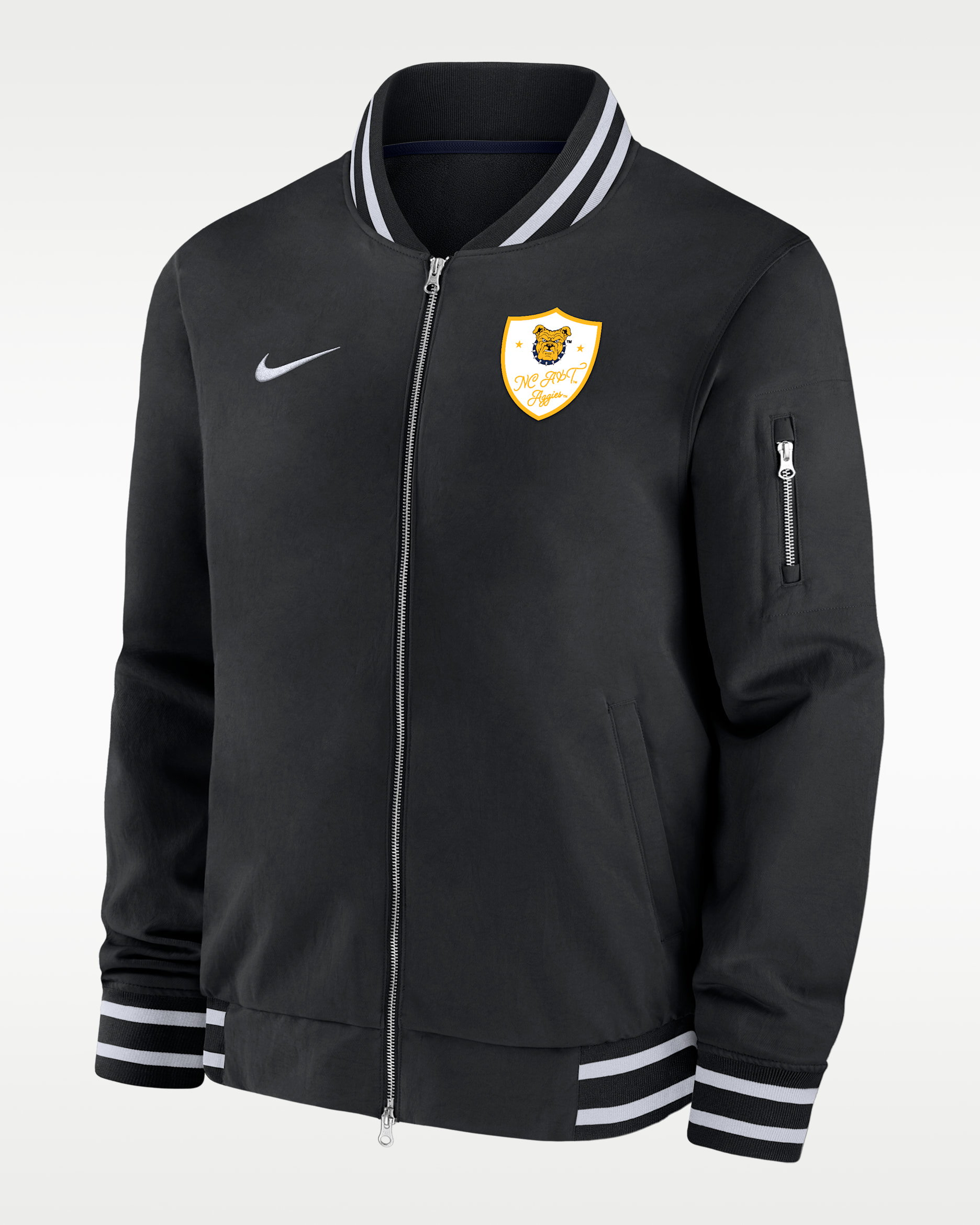 Nike College (North Carolina A&T University) Men's Bomber Jacket - Black