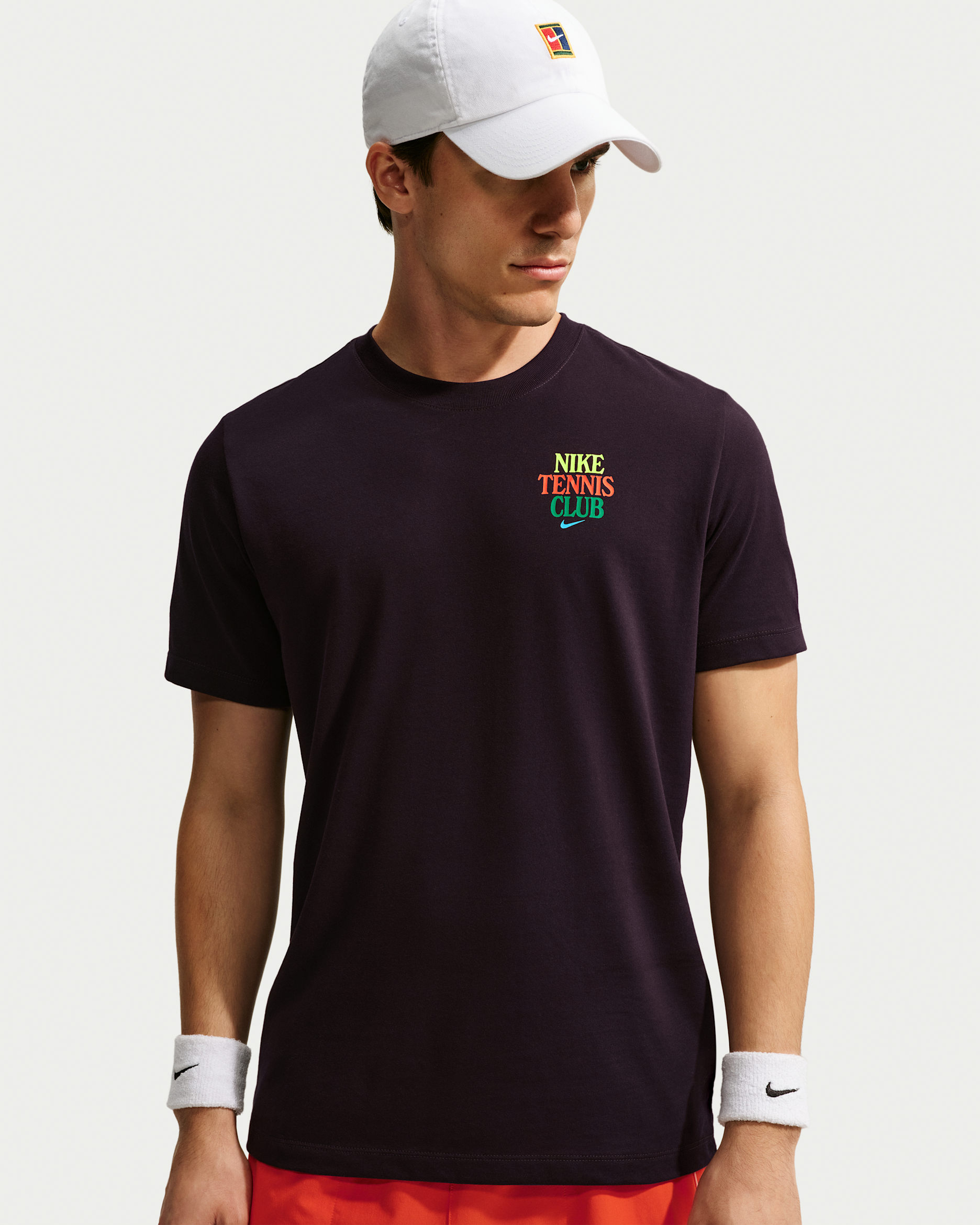 NikeCourt Men's Dri-FIT Tennis T-Shirt - Burgundy Ash