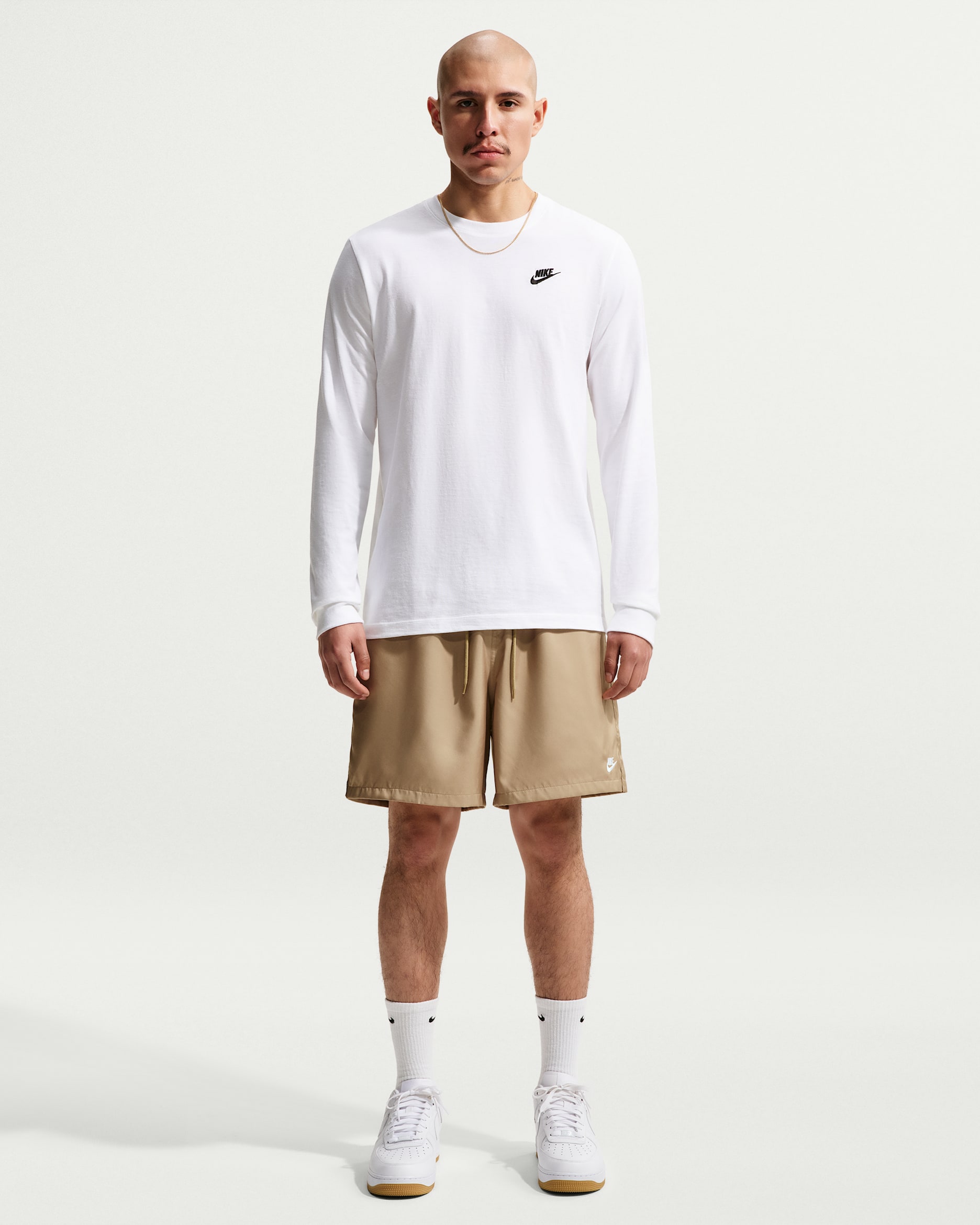 Nike Club Men's Woven Flow Shorts - Parachute Beige/White