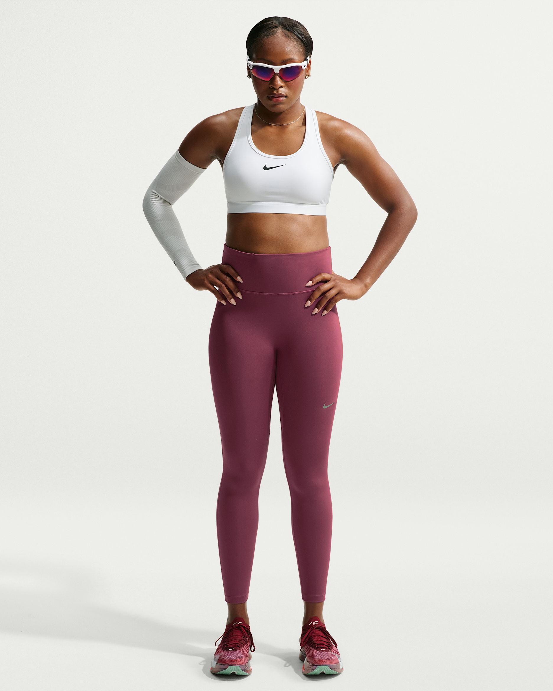 Nike Tempo Women's High-Waisted 7/8 Running Leggings - Pink Smoke