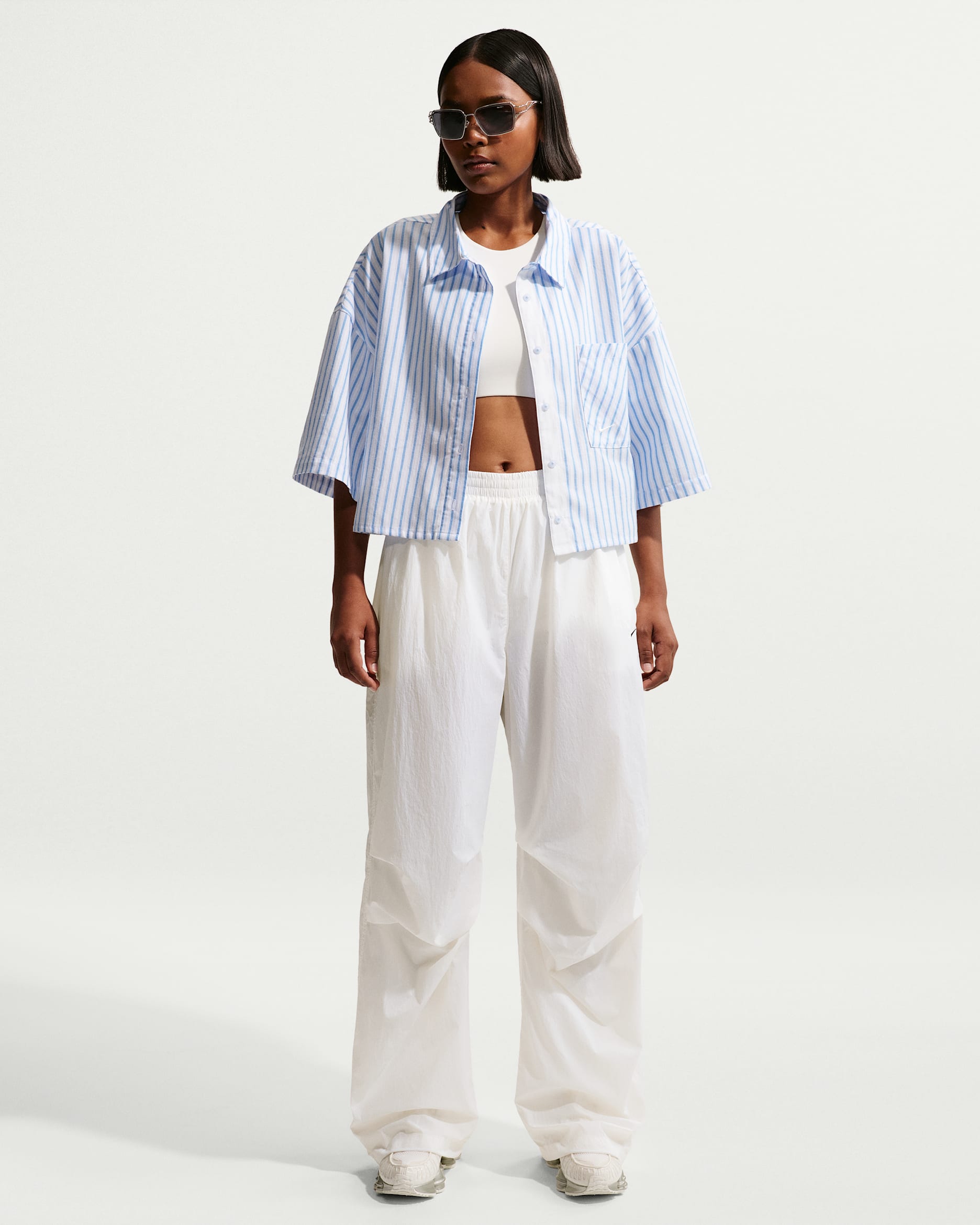 Nike Sportswear Women's Mid-Rise Lightweight UV Pants - Sail/Black