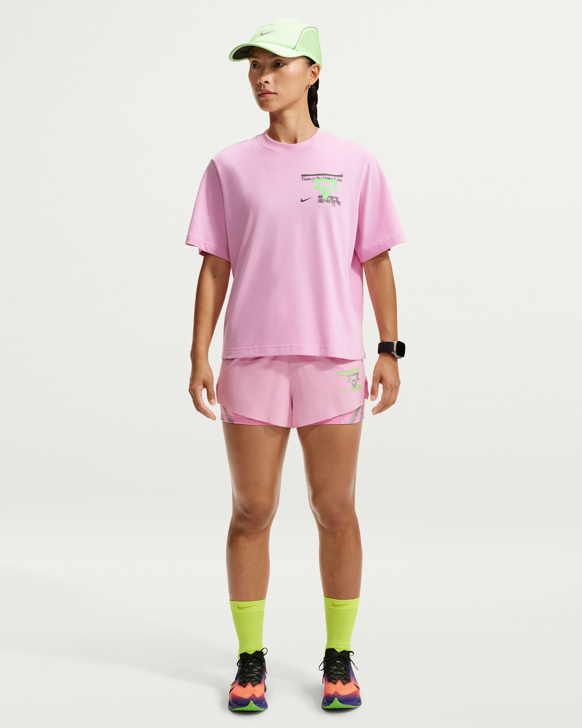 Nike Swift Women's Dri-FIT Mid-Rise 2-in-1 Running Shorts - Pink Rise