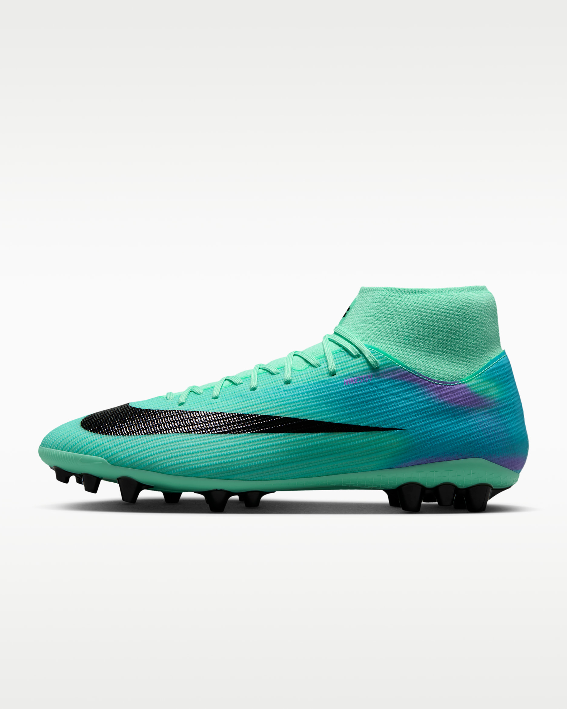 Nike Mercurial Superfly 11 Academy "Sam Kerr" Artificial-Grass High-Top Soccer Cleats - Green Glow/Fuchsia Dream/Lagoon Pulse/Black