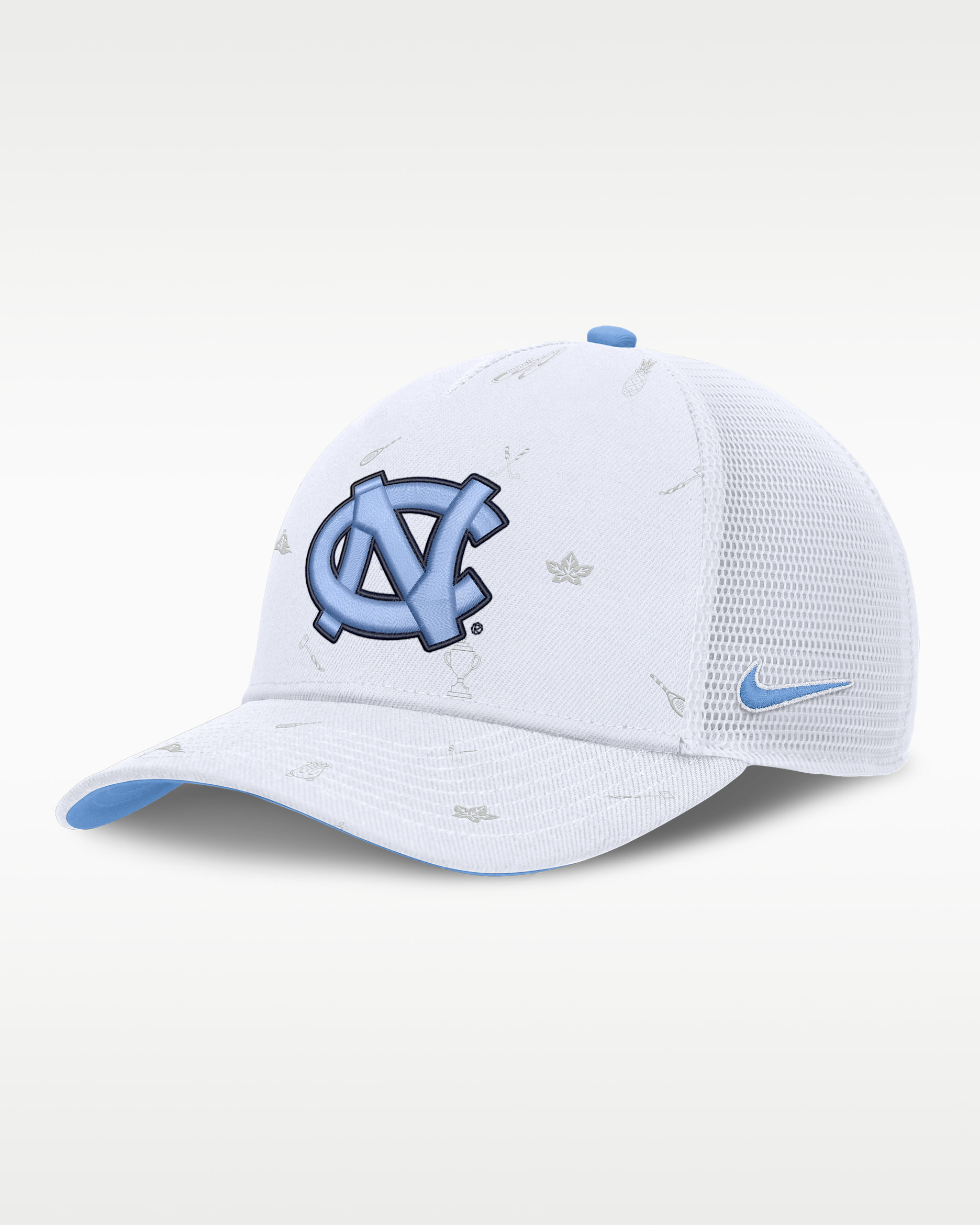 North Carolina Country Club Golfin' Rise Men's Jordan Brand College Trucker Adjustable Hat - White