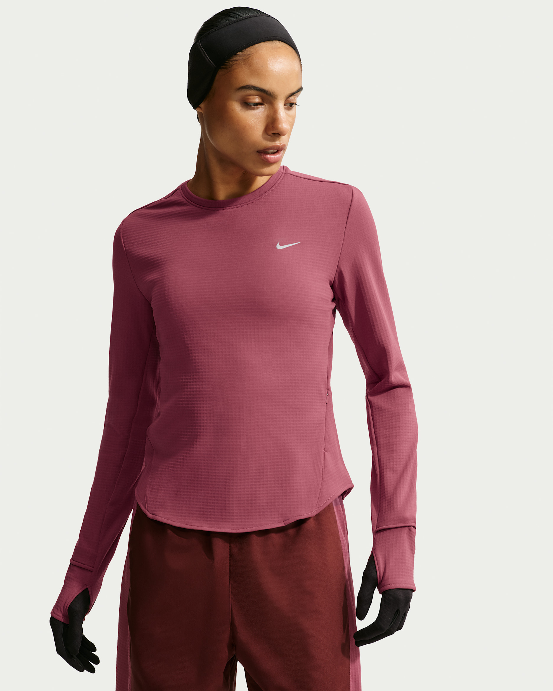 Nike Swift Women's Therma-FIT Running Mid Layer - Pink Smoke