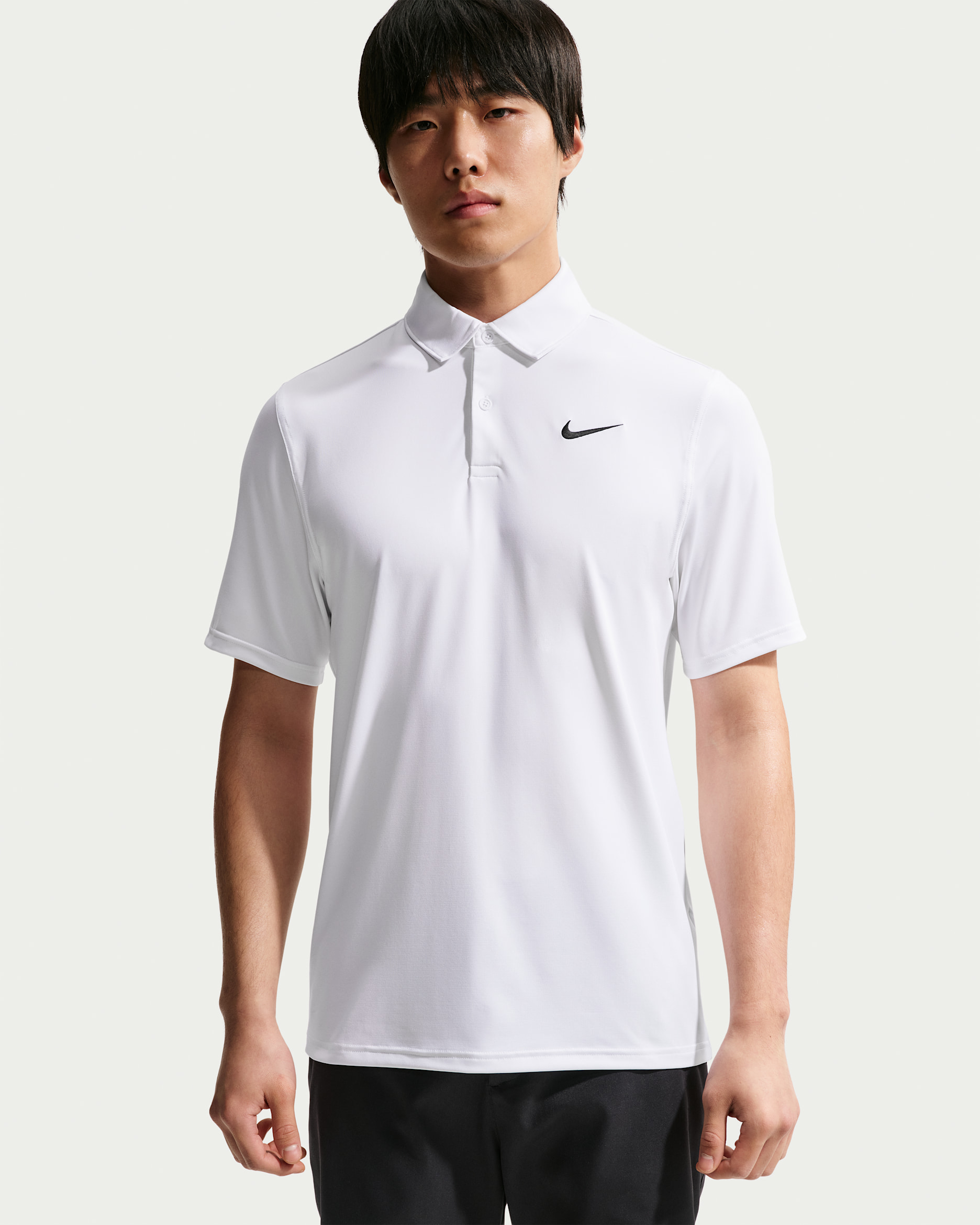 나이키 벨로시티 남성 드라이 핏 골프 폴로 - 화이트/블랙