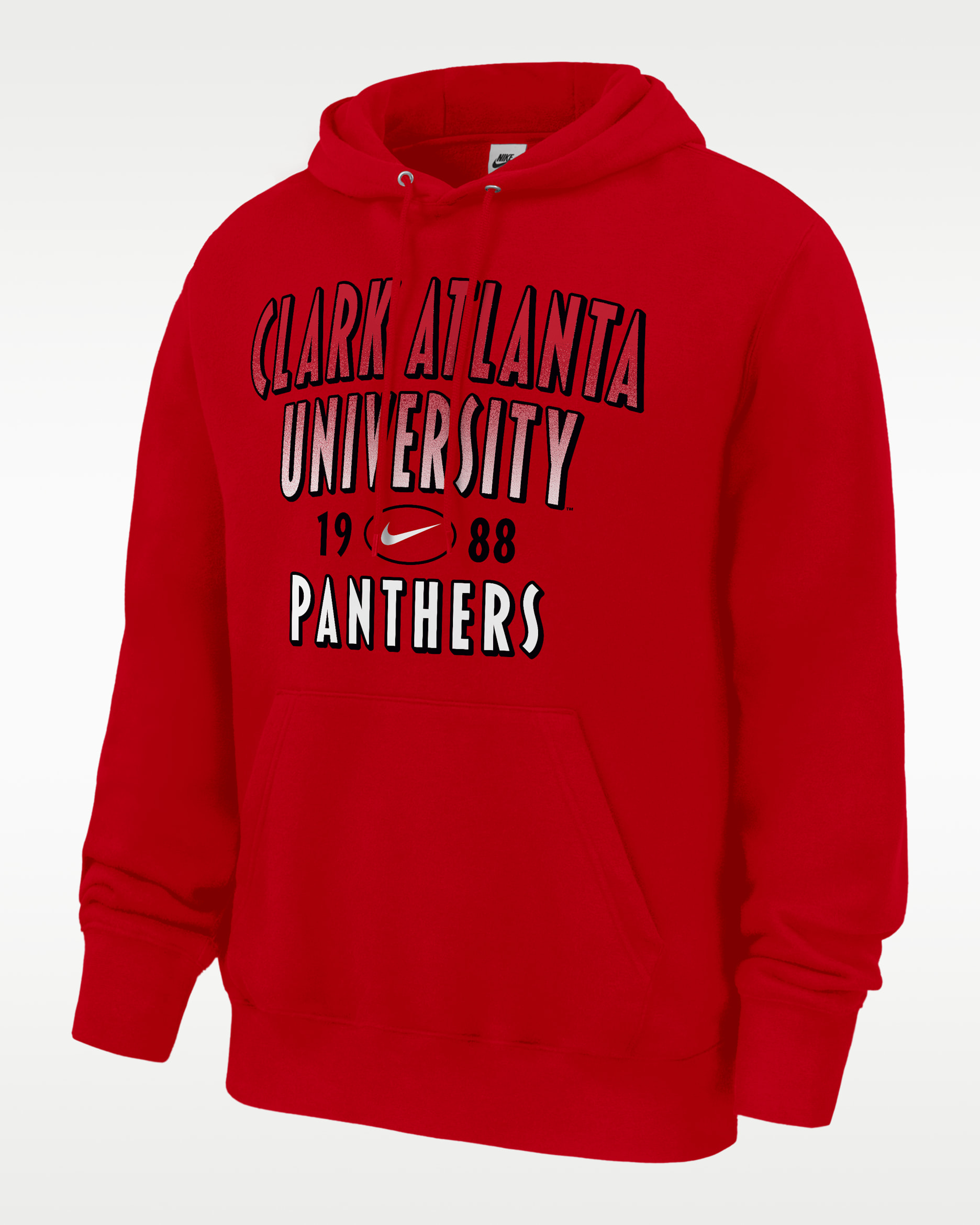 Nike College (Clark Atlanta) Men's Club Fleece Pullover Hoodie - University Red