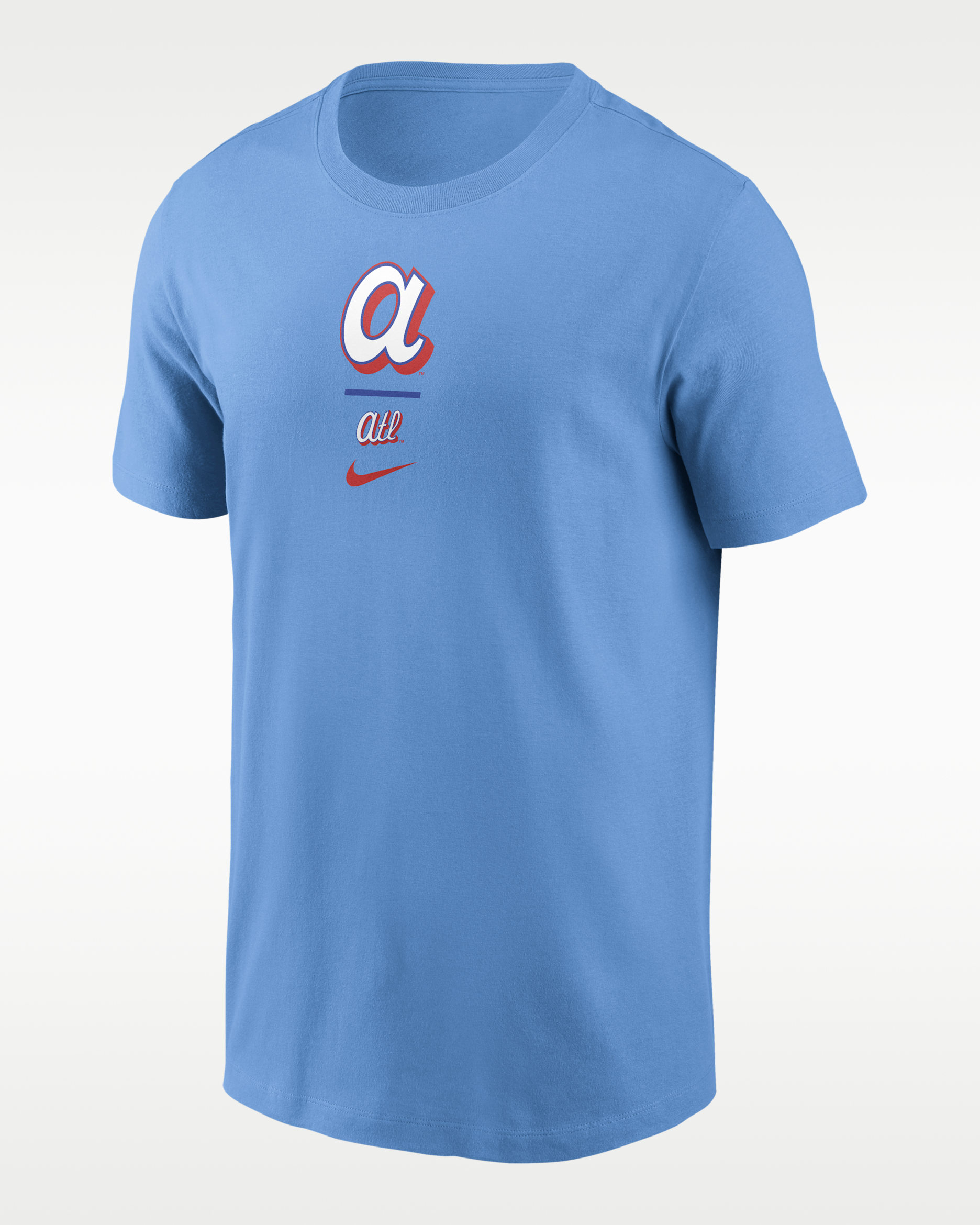 Atlanta Braves City Connect 2-Hit Men's Nike MLB T-Shirt - Light Blue