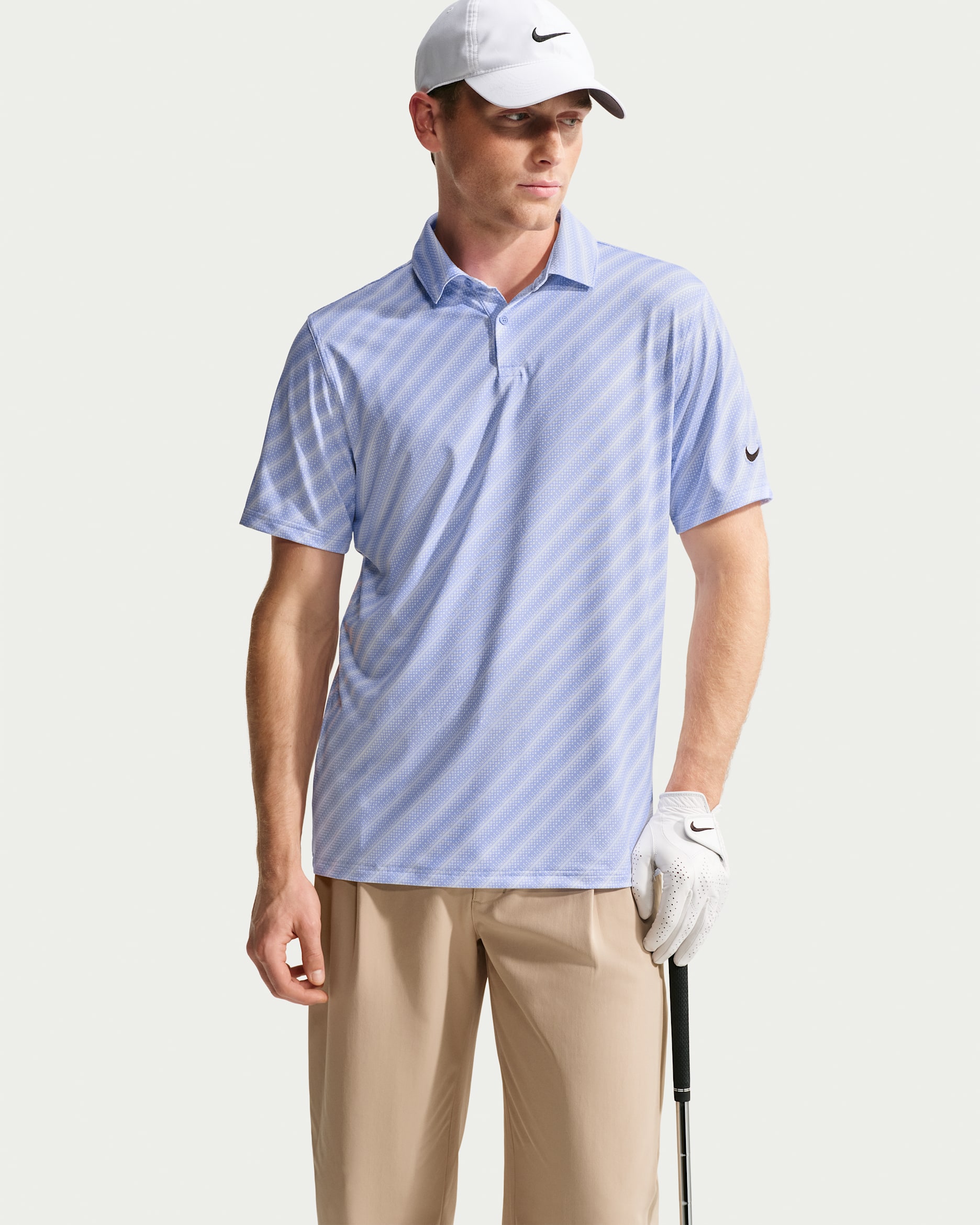 Nike Velocity Men's Dri-FIT Striped Golf Polo - Purple Fade/Purple Fade/Black
