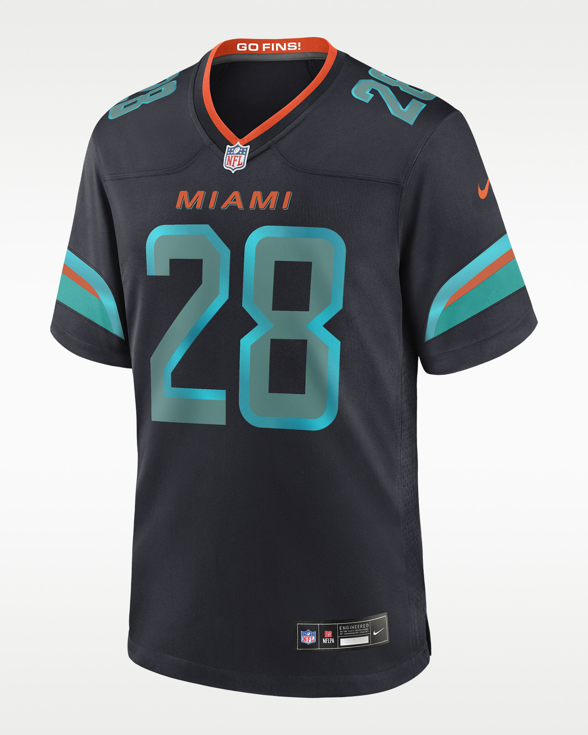 De’Von Achane Miami Dolphins Rivalries Collection Men’s Nike NFL Game Jersey - Navy