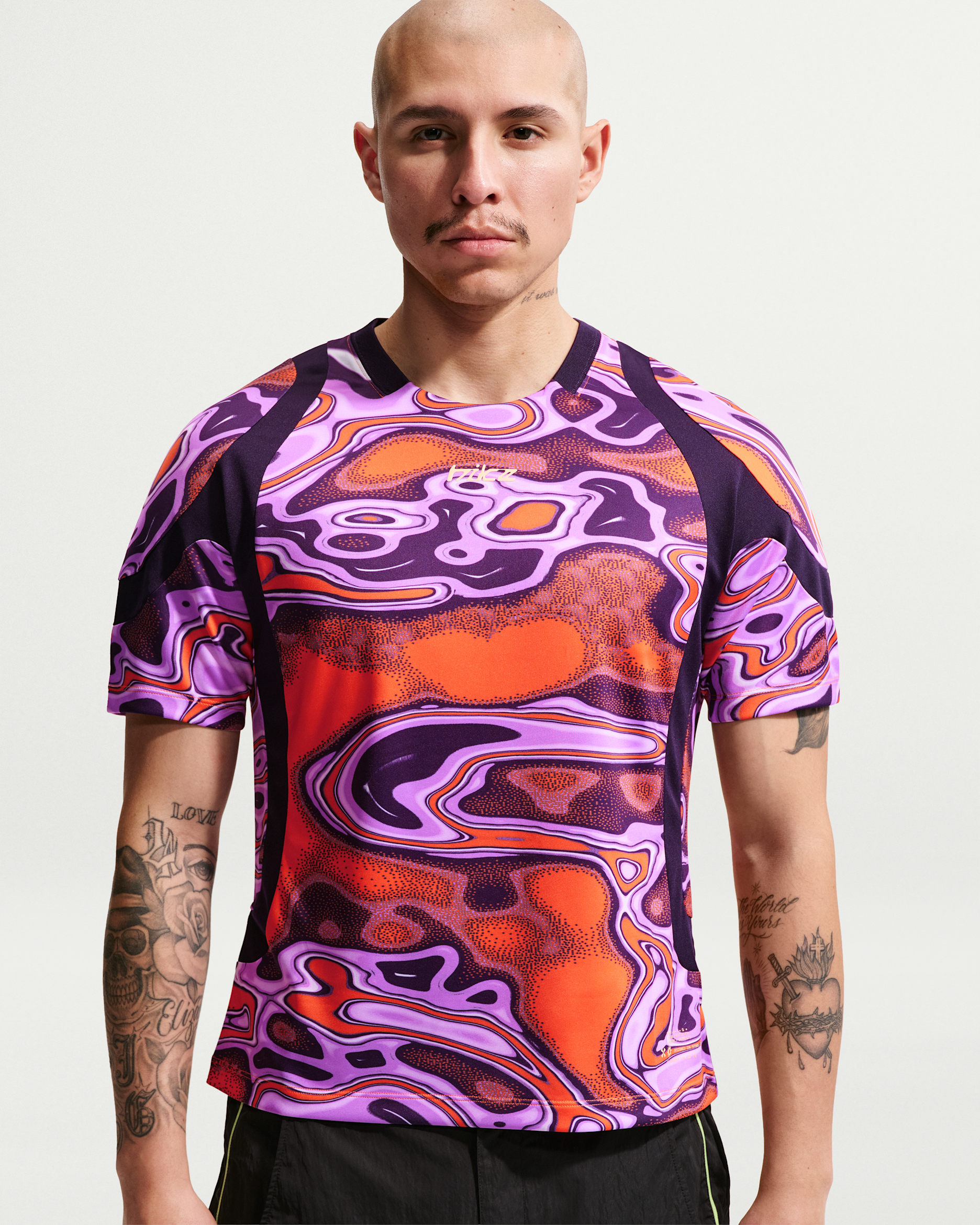 Nike Project F.R.O.G. Playera de manga corta Liquify para hombre - Naranja total/Morado dinastía/Tinte mandarina