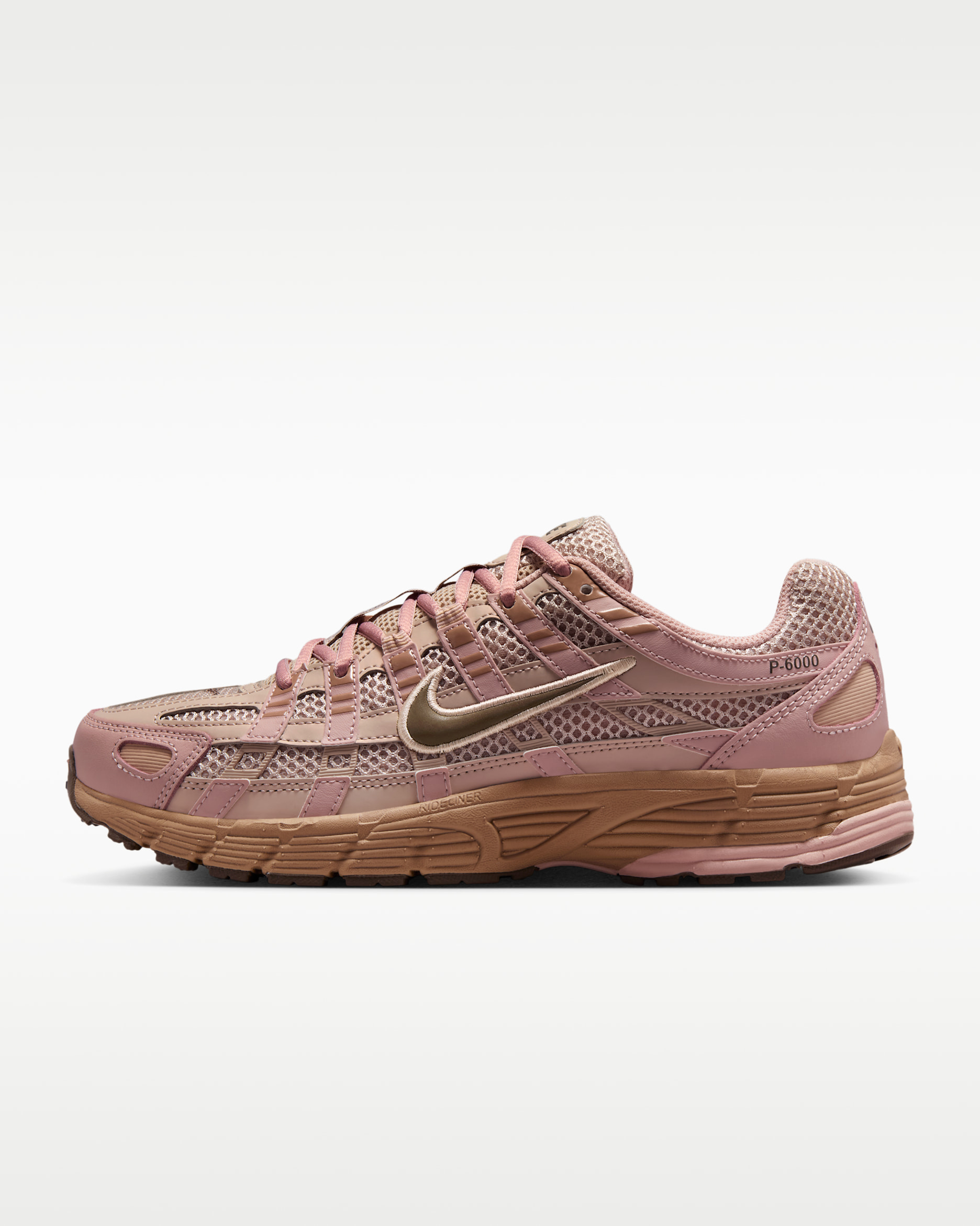Nike P-6000 SE Women's Shoes with Reflective Design Accents - Fossil Stone/Hemp/Pink Oxford/Ironstone