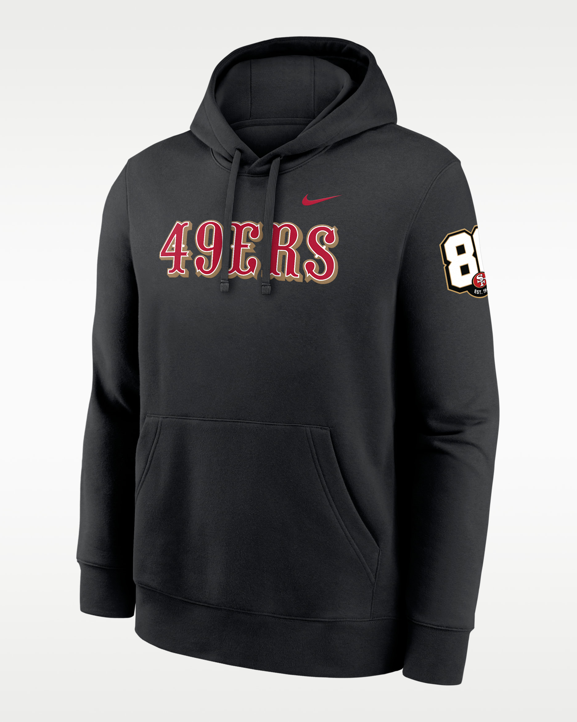 San Francisco 49ers 80th Anniversary Goal Line Club Men's Nike NFL Pullover Hoodie - Black