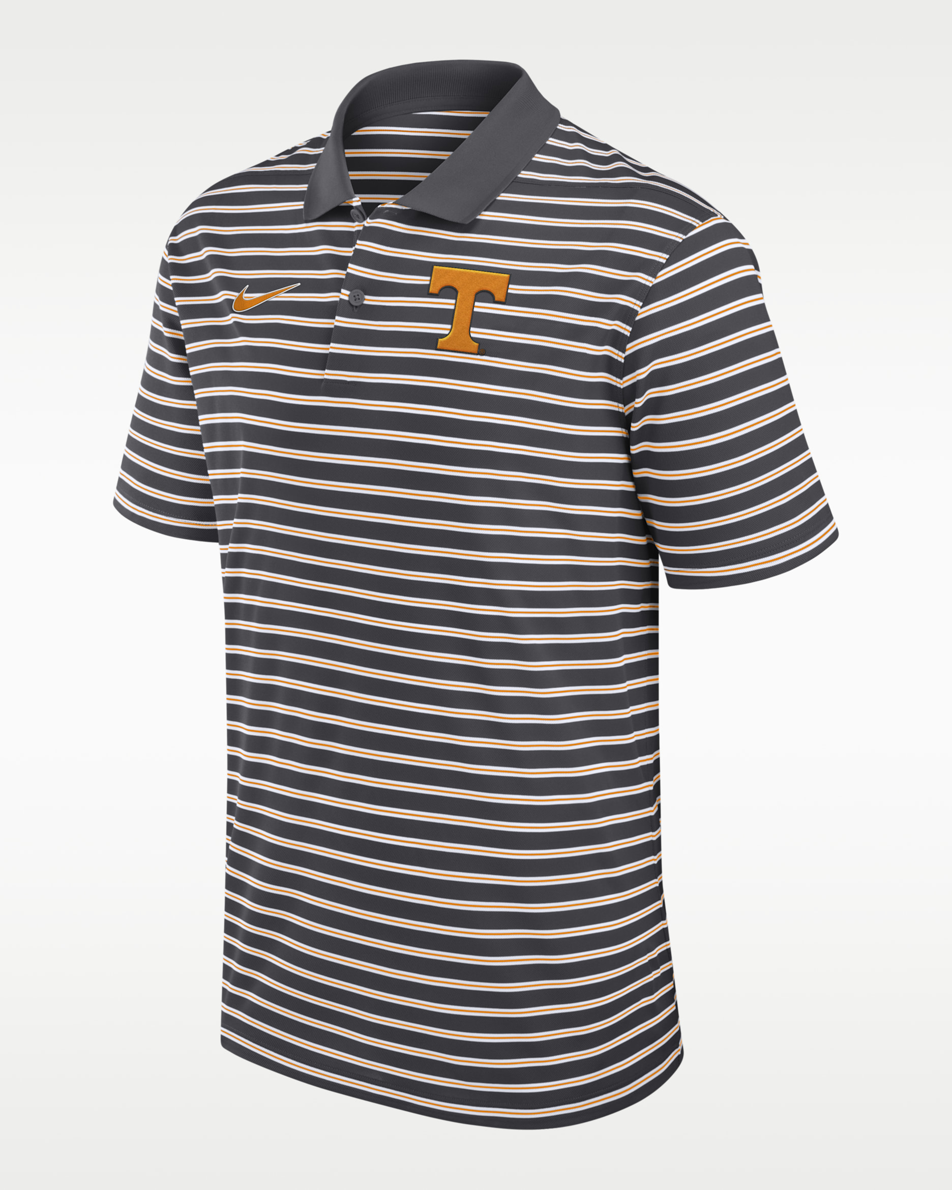 Tennessee Volunteers Primetime Victory Striped Men's Nike Dri-FIT College Polo - Anthracite