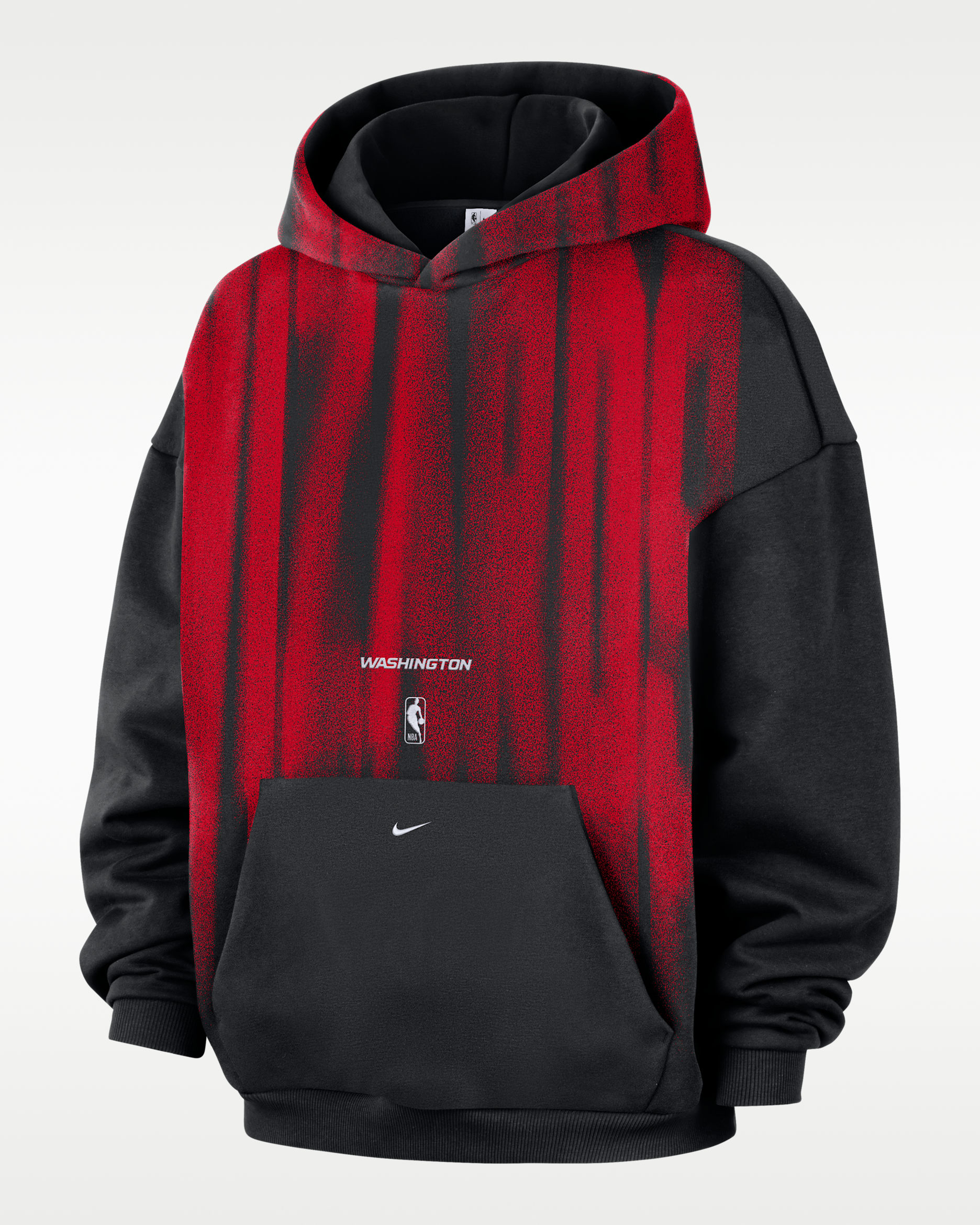 Washington Wizards Standard Issue Men's Therma-FIT Fleece Basketball Hoodie - Black/White