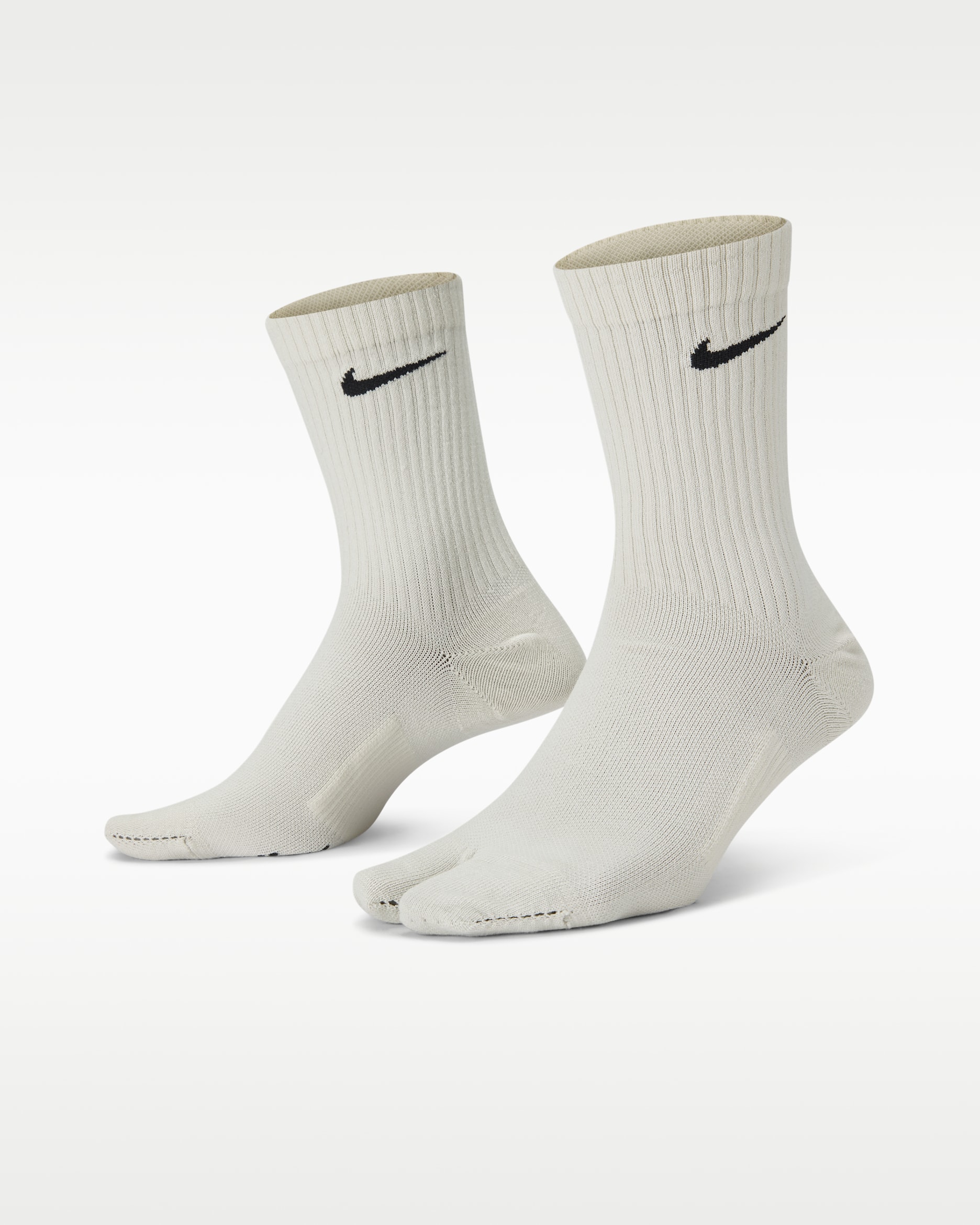 Nike Everyday Plus 輕量中筒襪 - Light Bone/黑色