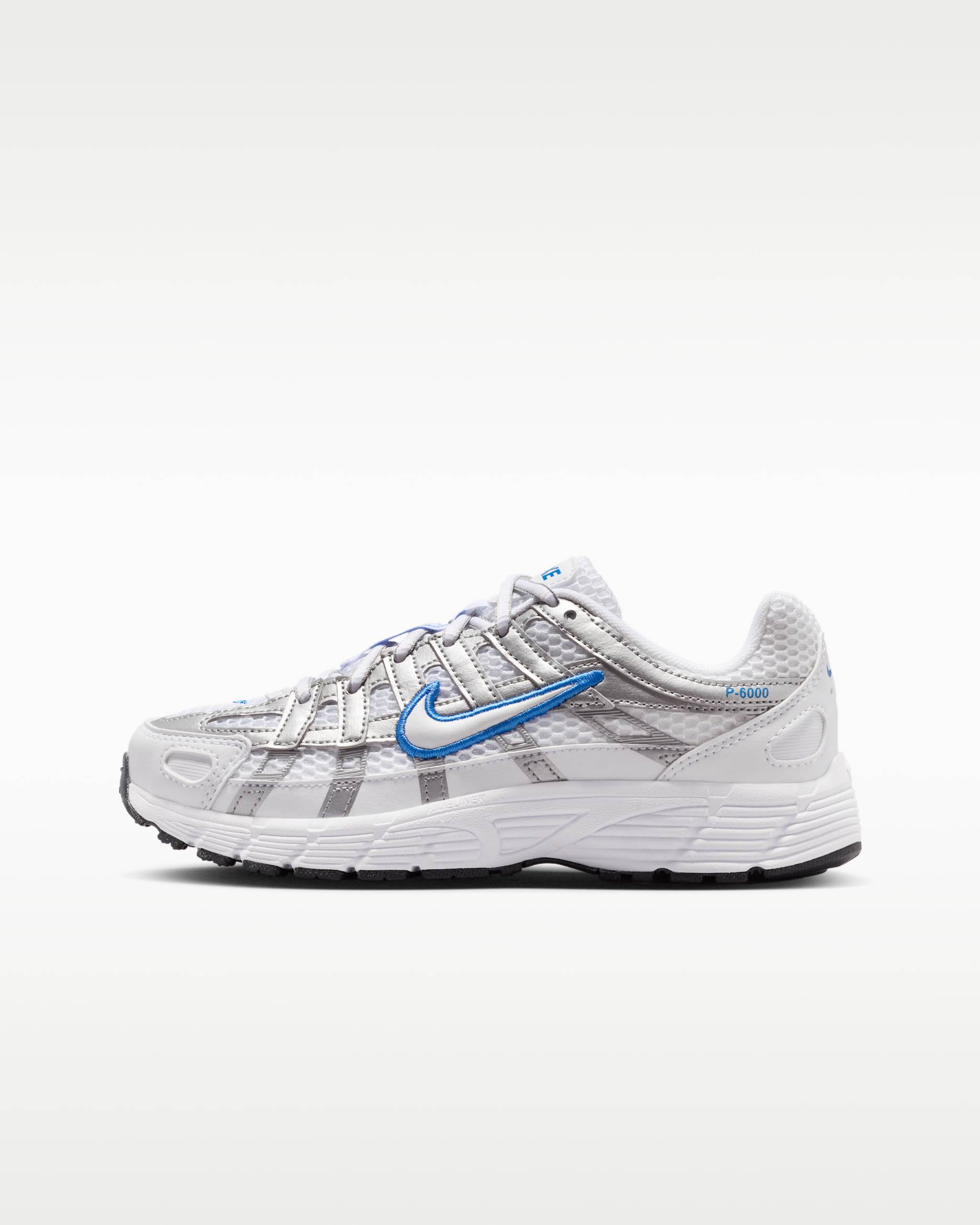 Nike P-6000 Big Kids' Shoes - White/Blue Crystal/Metallic Silver/White