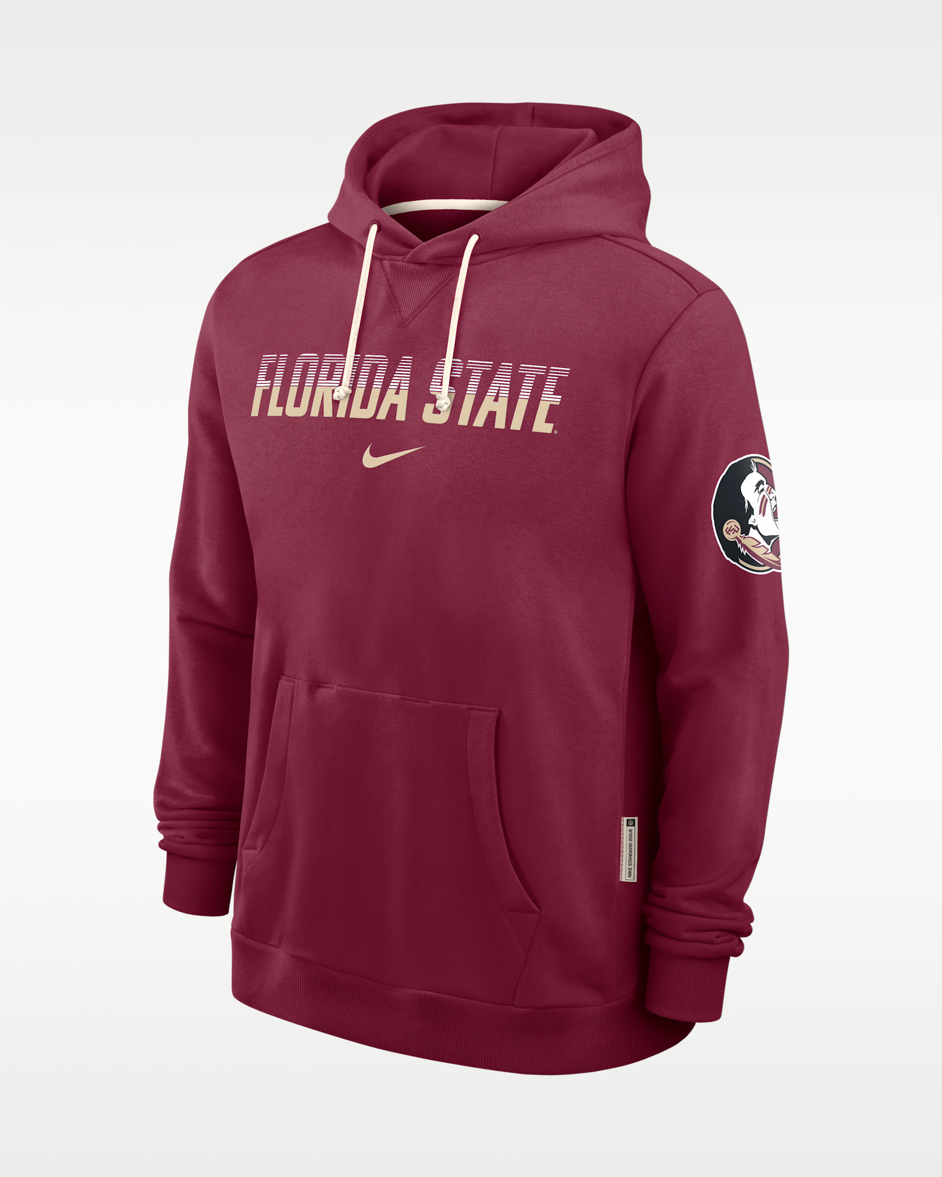 Sudadera con gorro sin cierre universitaria Nike Dri-FIT para hombre Florida State Sideline Standard Issue - Castaña team