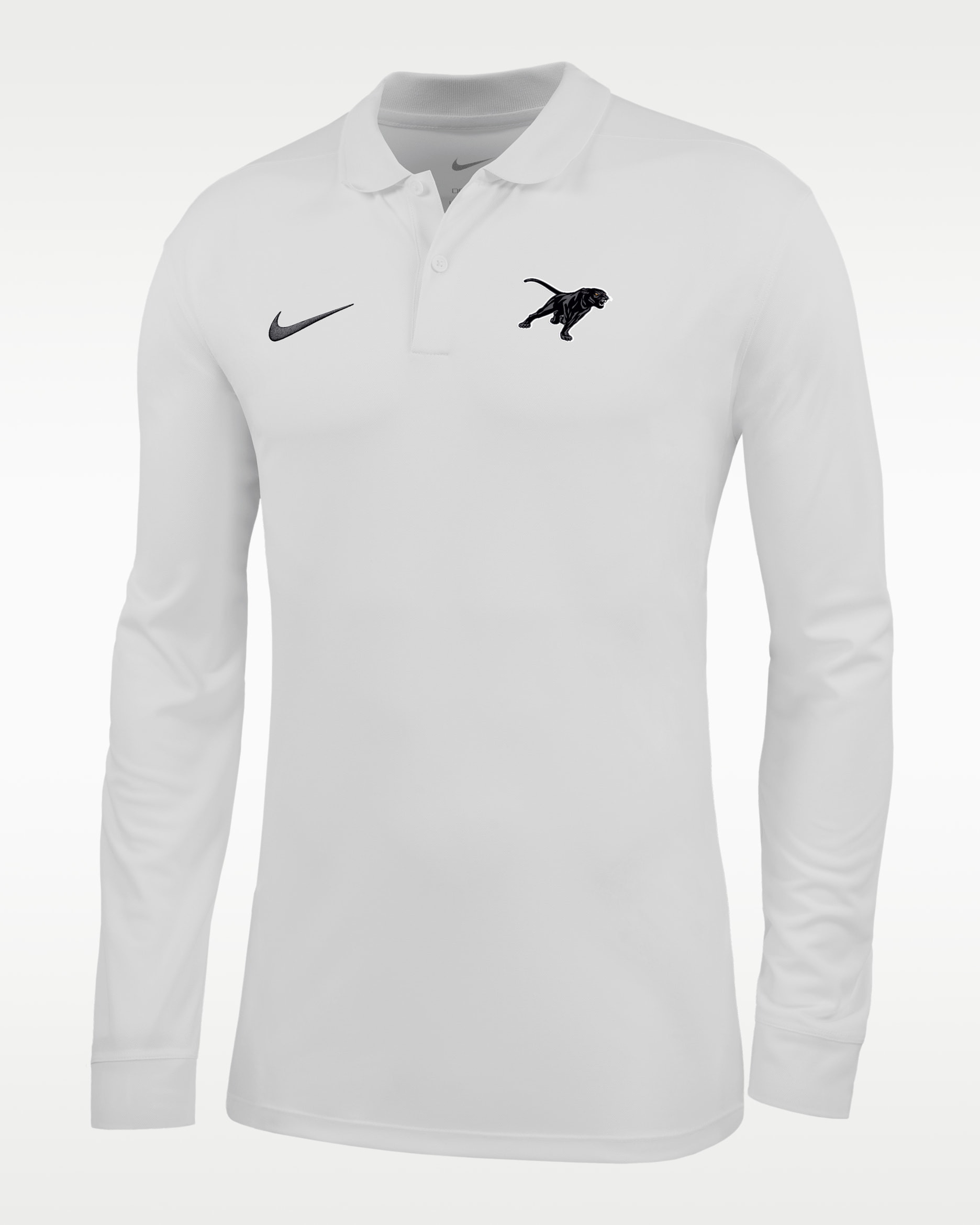 Nike College (Prairie View A&M University) Men's Dri-FIT Long-Sleeve Polo - White