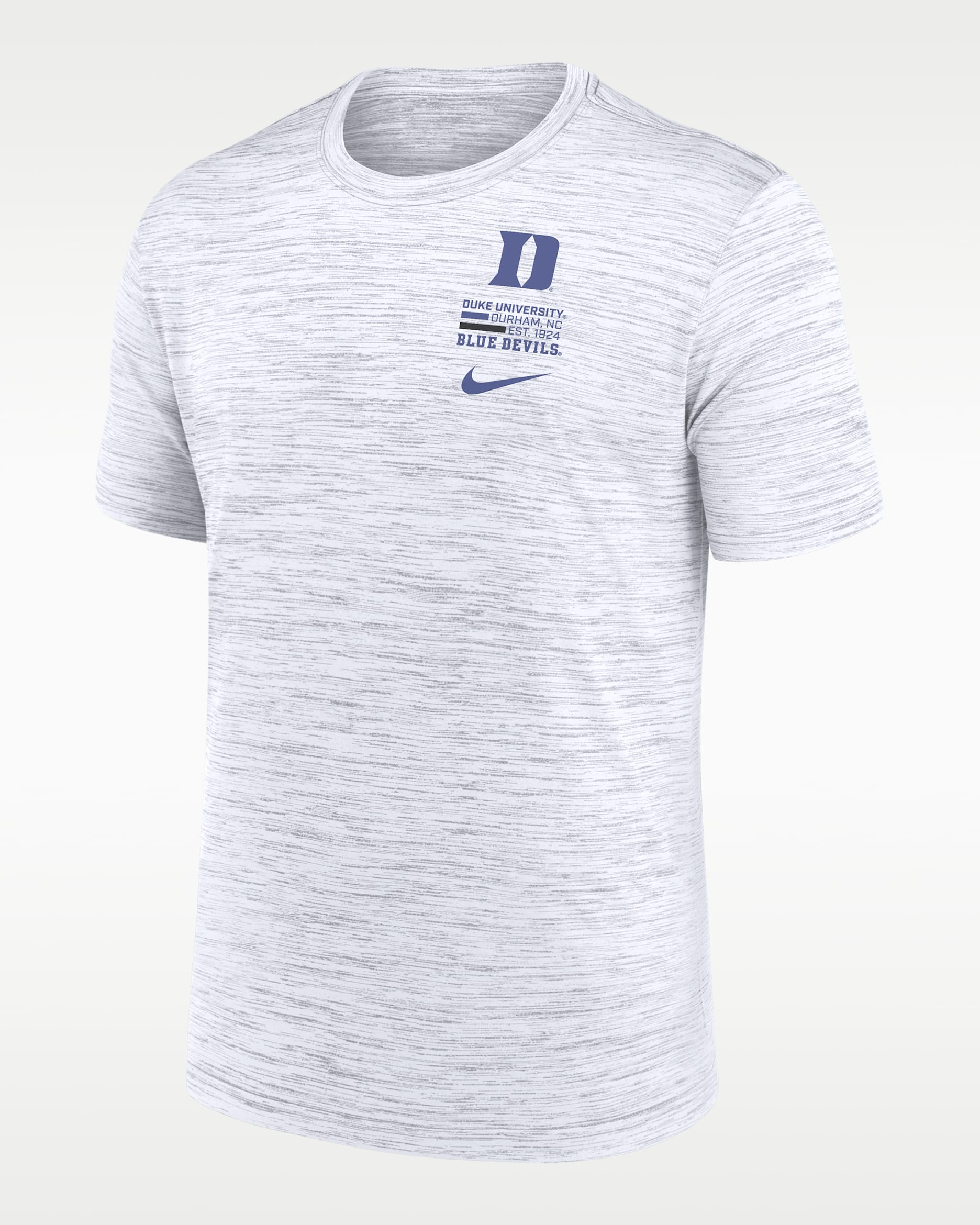 Duke Campus Chest Stack Velocity Men's Nike Dri-FIT College T-Shirt - White