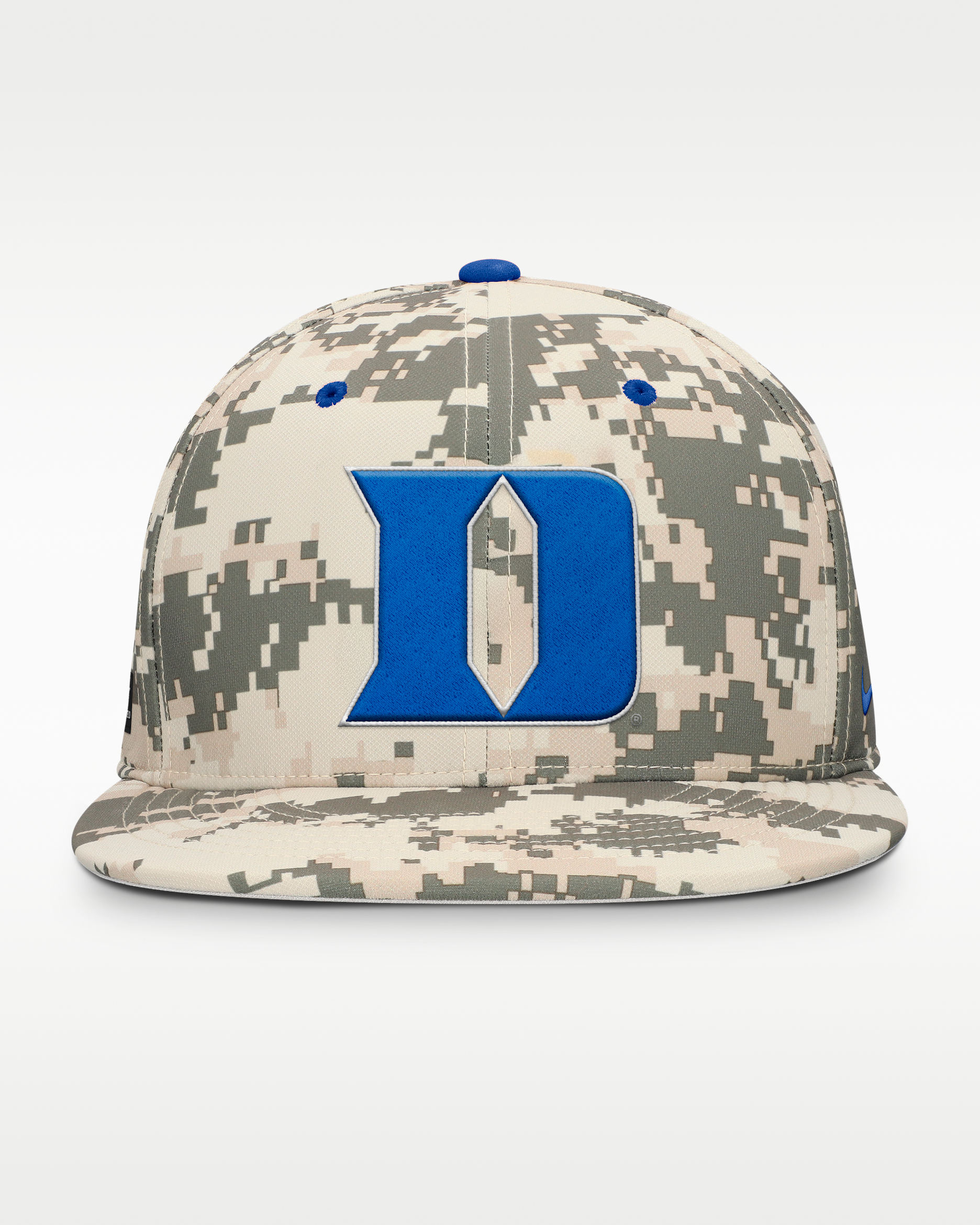 Duke Blue Devils Dugout True Men’s Nike Dri-FIT College Fitted Hat - Camo Green