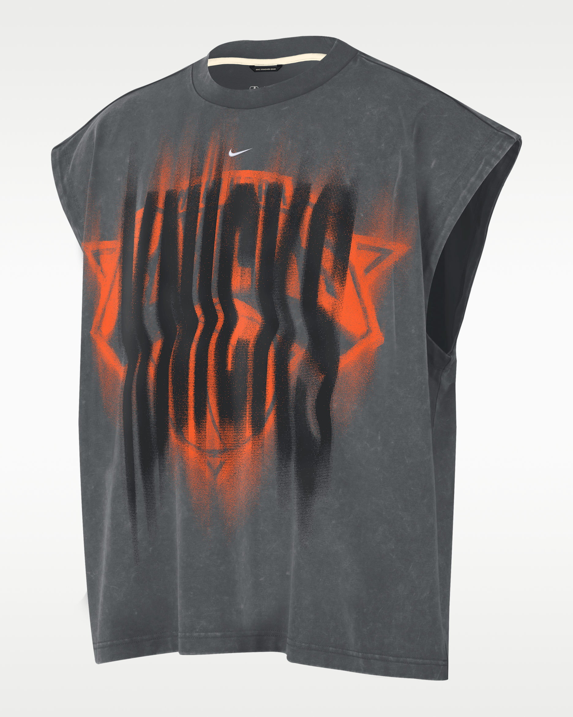New York Knicks Standard Issue Men's Nike Sleeveless Basketball Top - Iron Grey/White